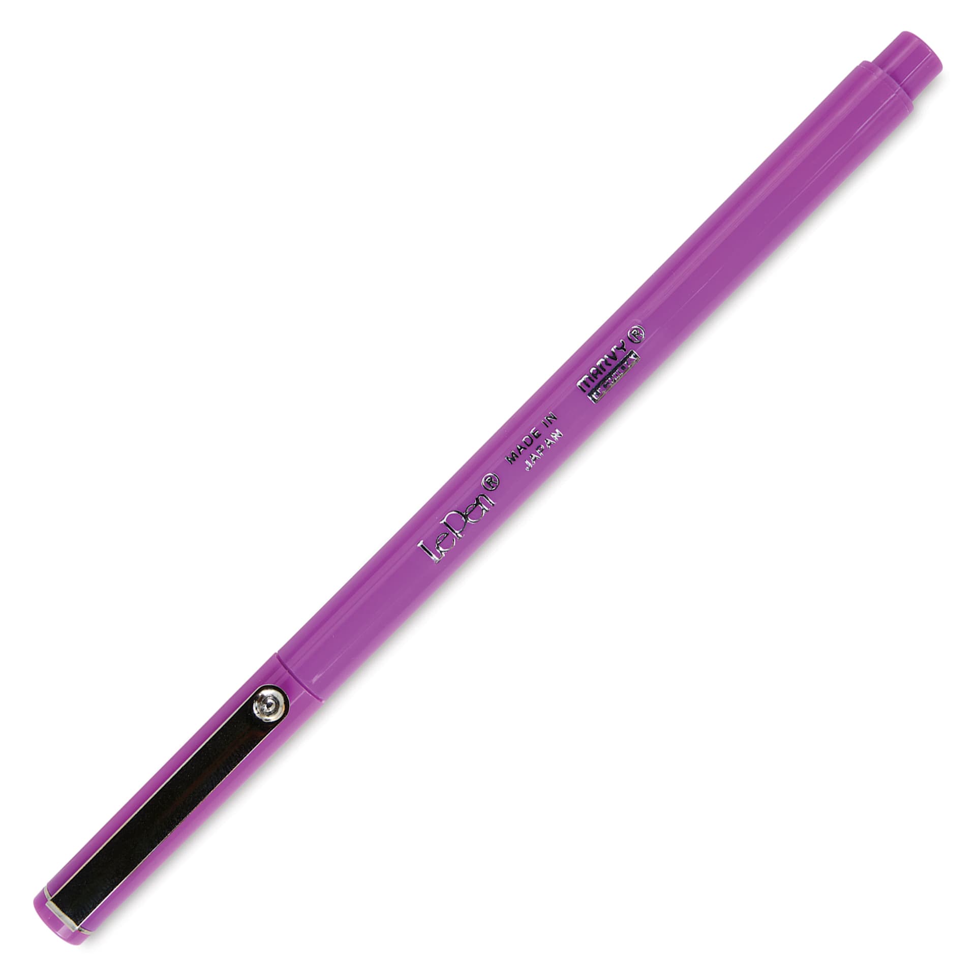 Marvy Uchida LePen Fine Line Marker - Fluorescent Violet, cap on