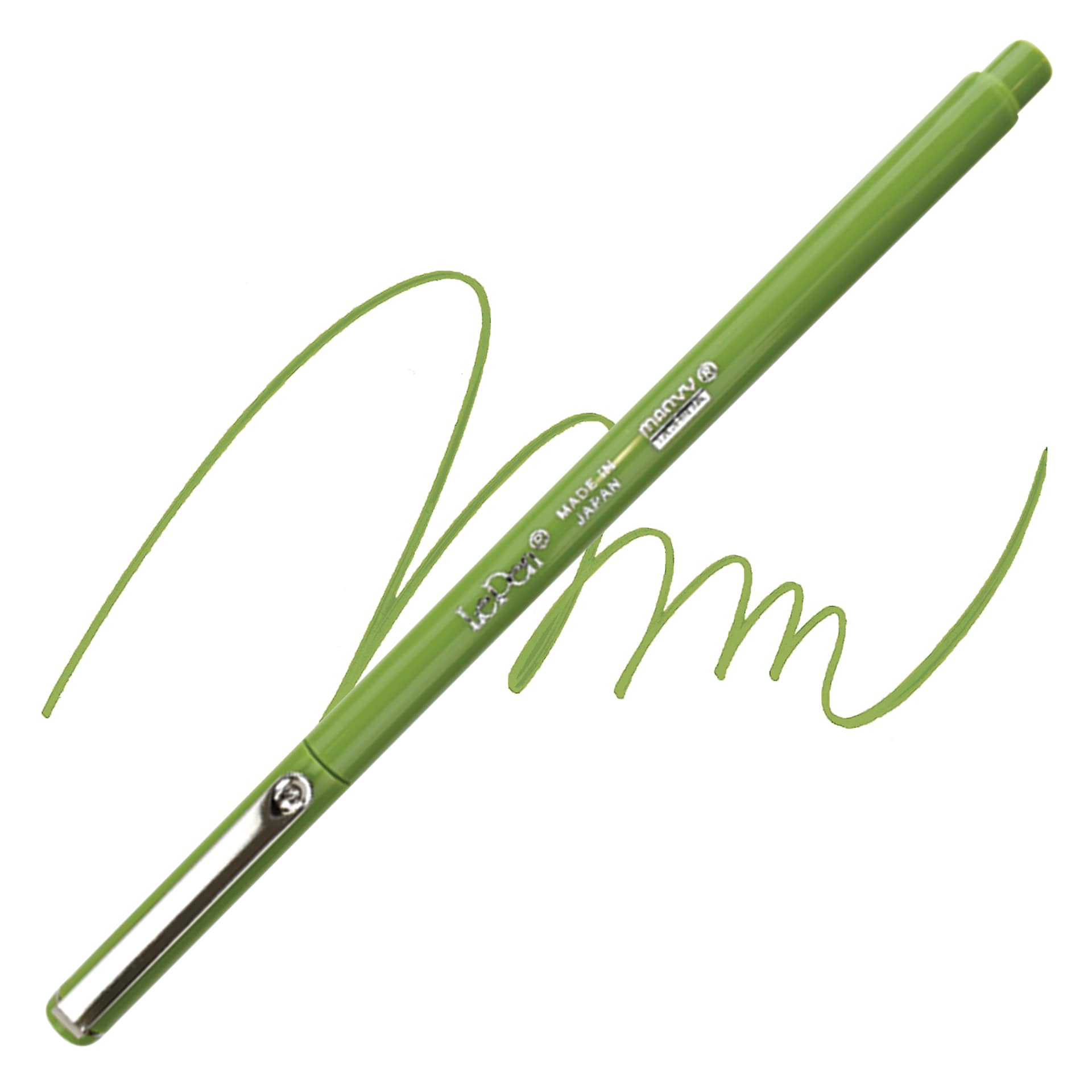 Marvy Uchida LePen Fine Line Marker - Matcha marker and swatch