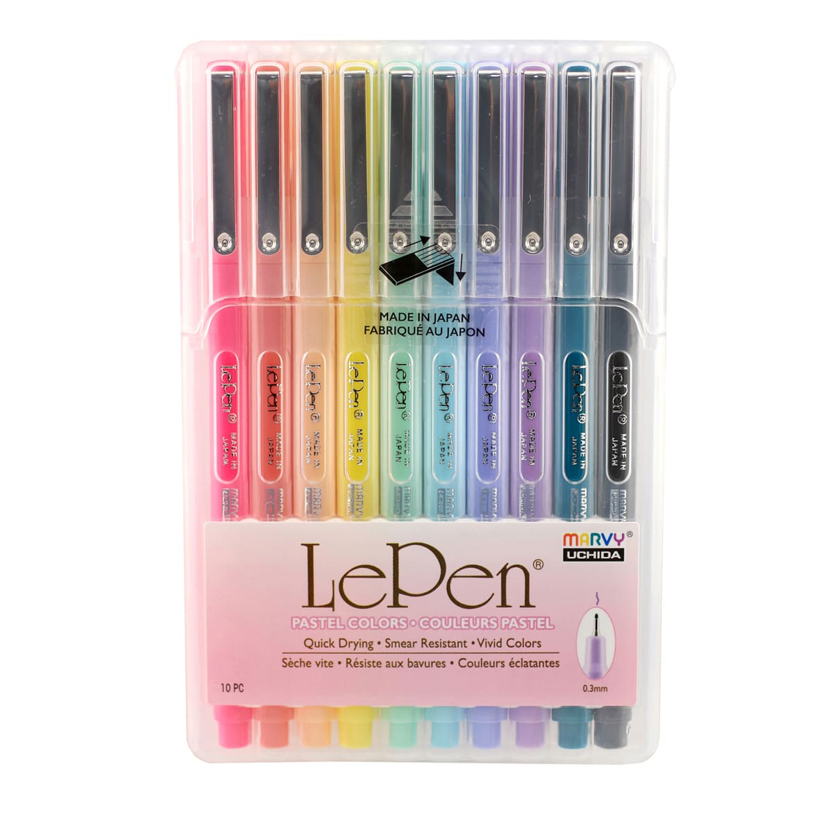 Le Pen Pen Set 10-Pen Pastel Colors Set