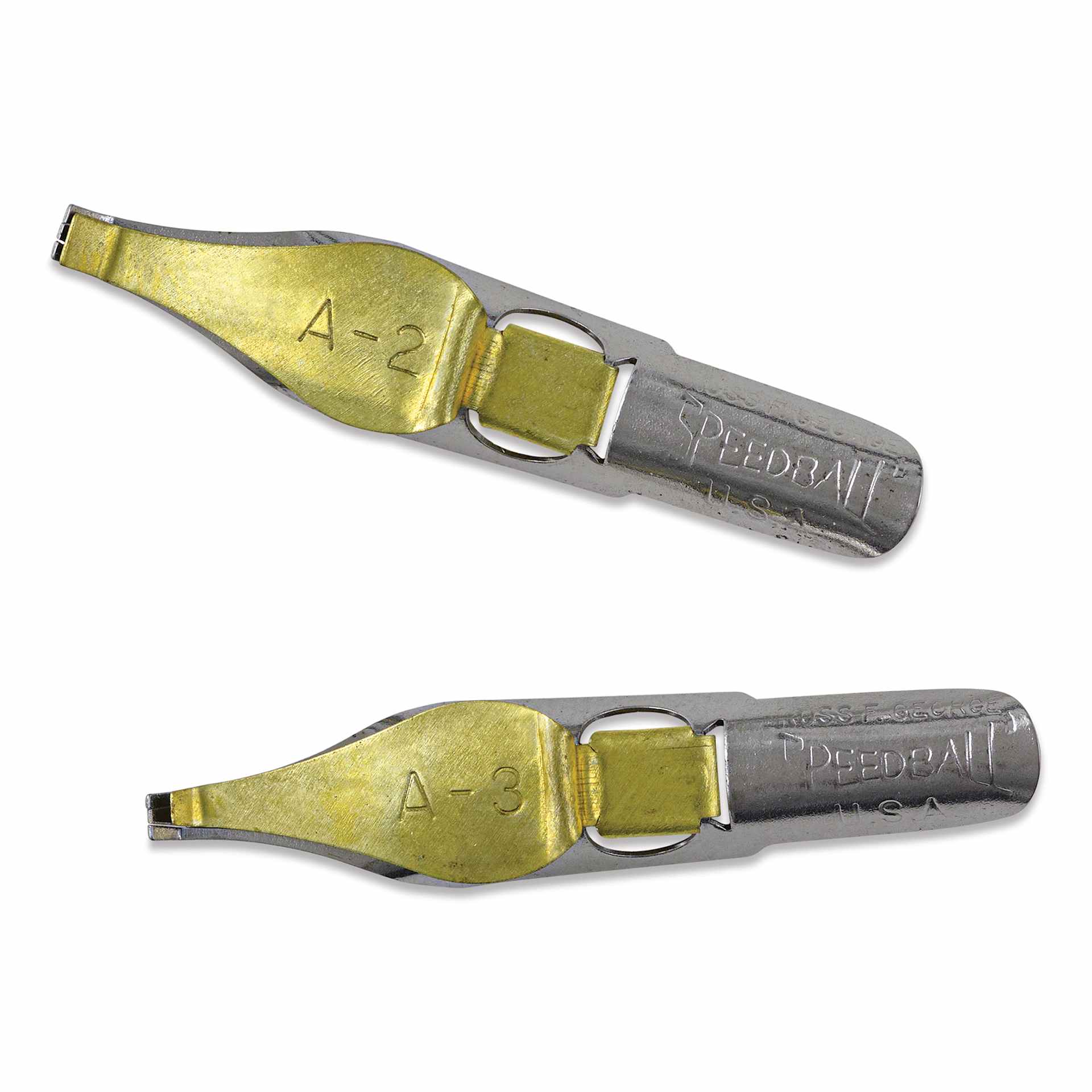 Speedball Broad Edge A-Series Square Calligraphy Nibs - A2 and A3, out of packaging