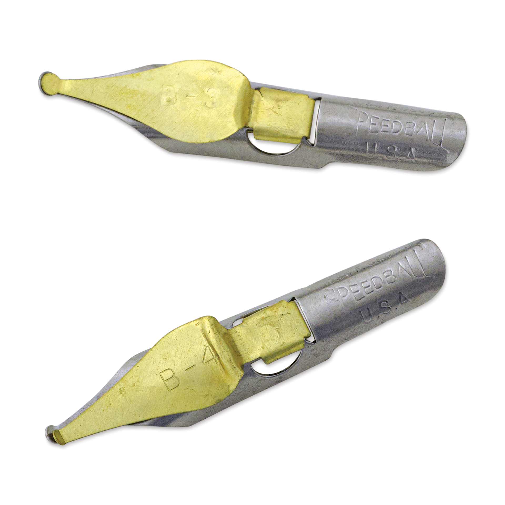 Speedball Broad Edge B-Series Round Calligraphy Nibs - B3 and B4, out of the packaging Speedball Broad Edge B-Series Round Calligraphy Nibs - B3 and B4, out of the packaging