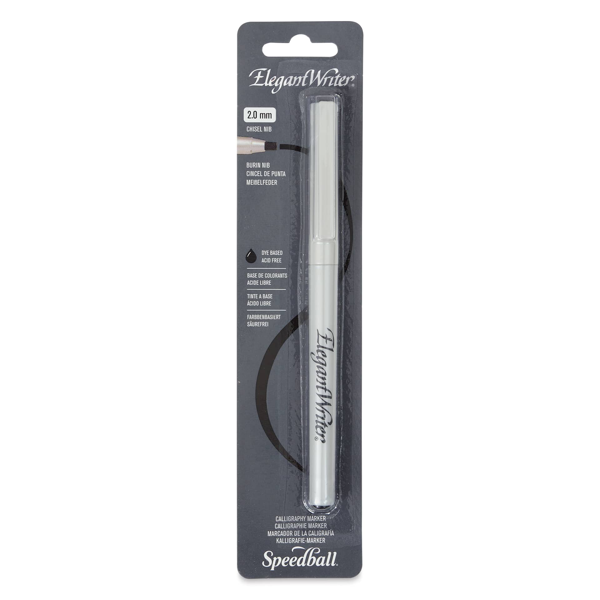 Speedball Elegant Writer Calligraphy Marker - 2.5 mm, Black, front of the packaging