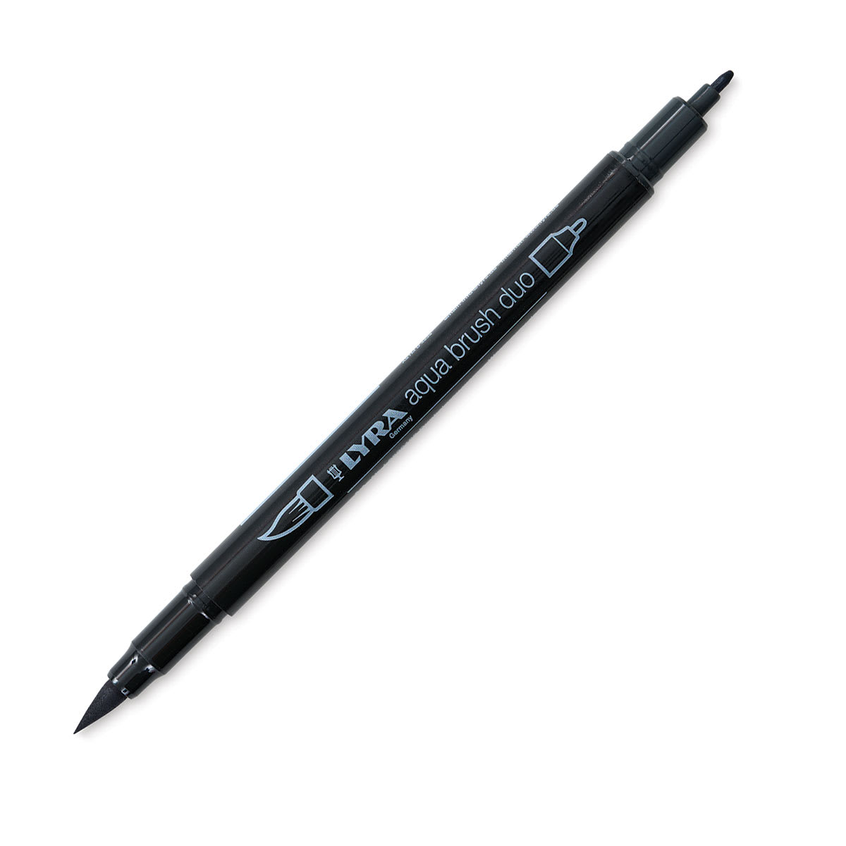 Lyra Aqua Brush Duo Marker - Warm Grey Deep 198 (with caps off)
