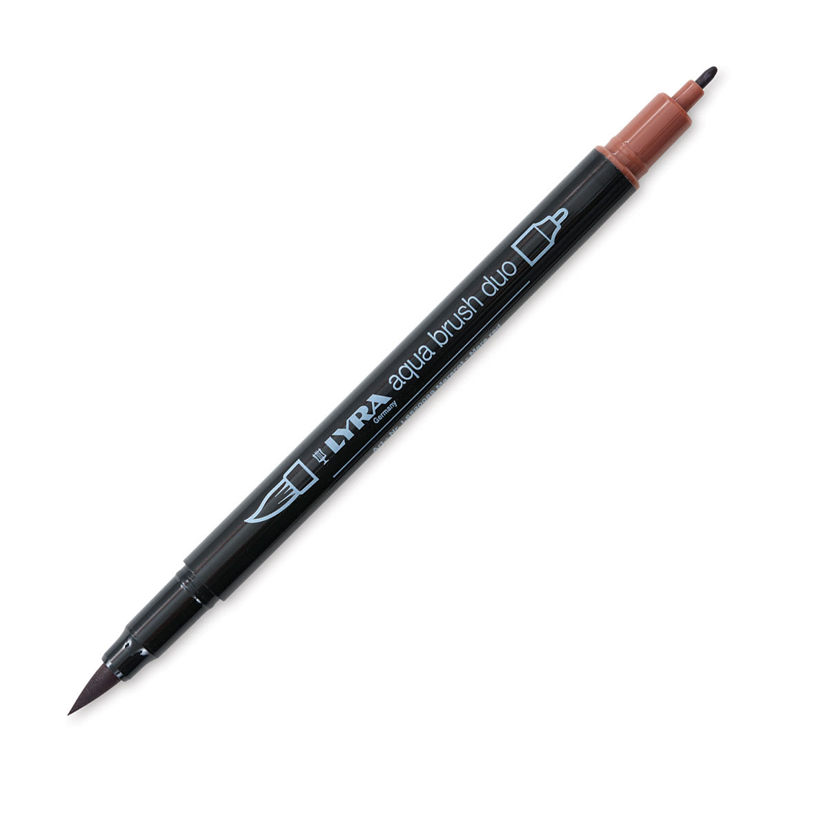 Lyra Aqua Brush Duo Marker - Mars Red 089 (with caps off)