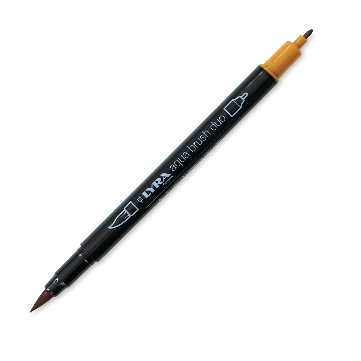 Lyra Aqua Brush Duo Marker - Gold Ochre 083 (with caps off)