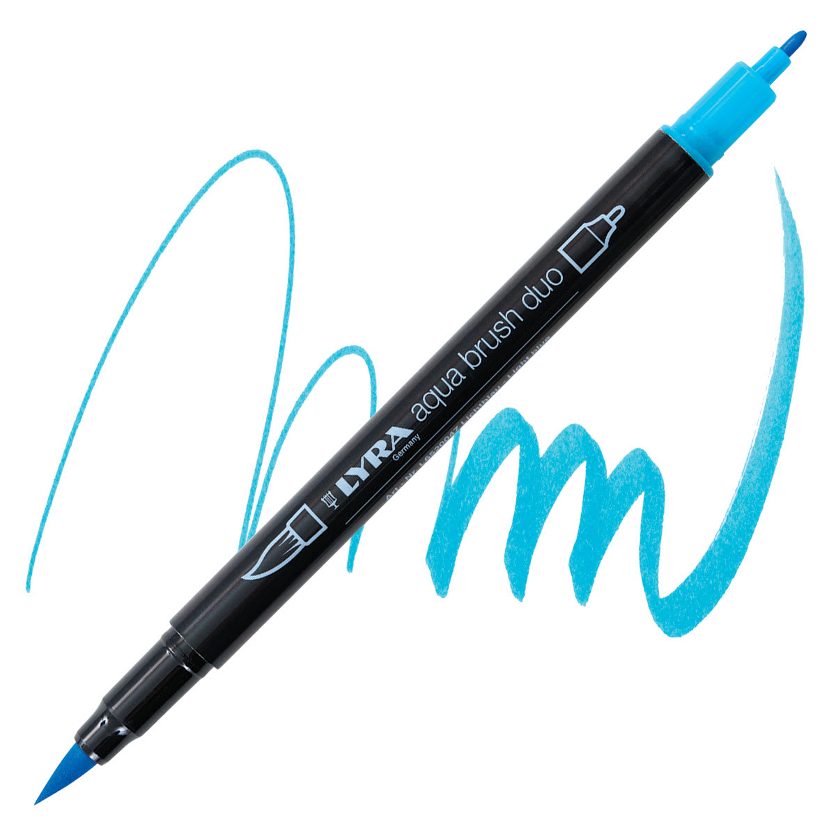 Lyra Aqua Brush Duo Marker - Light Blue 047 marker and swatch