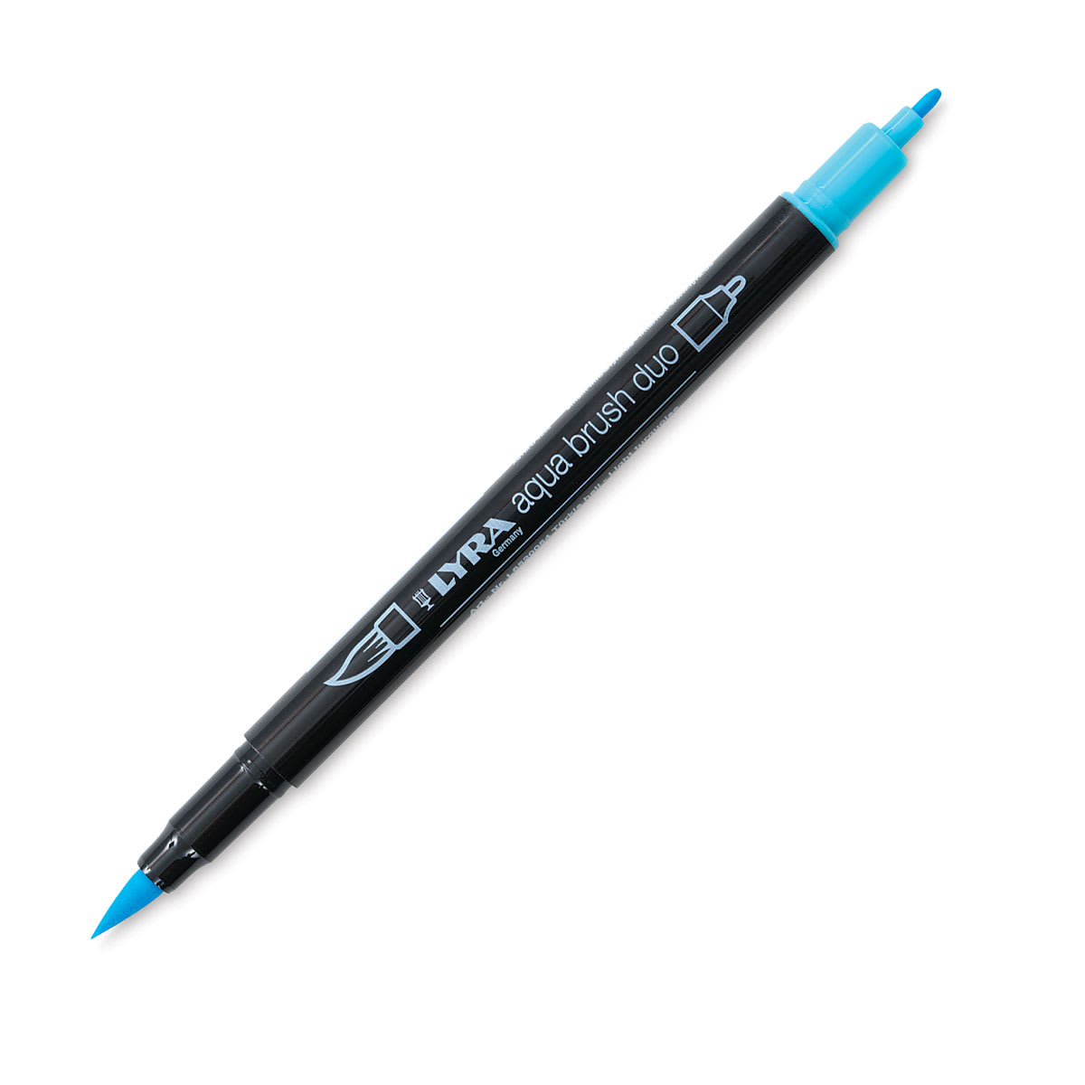 Lyra Aqua Brush Duo Marker - Light Turquoise 054 (with caps off)