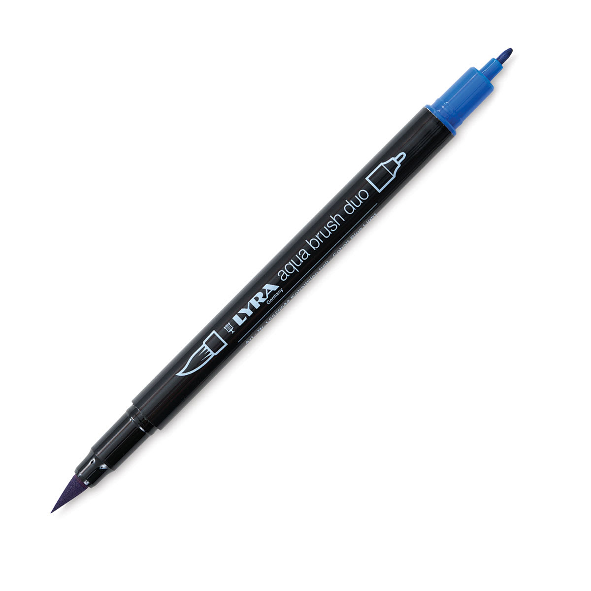 Lyra Aqua Brush Duo Marker - Cobalt Blue Light 044 (with caps off)