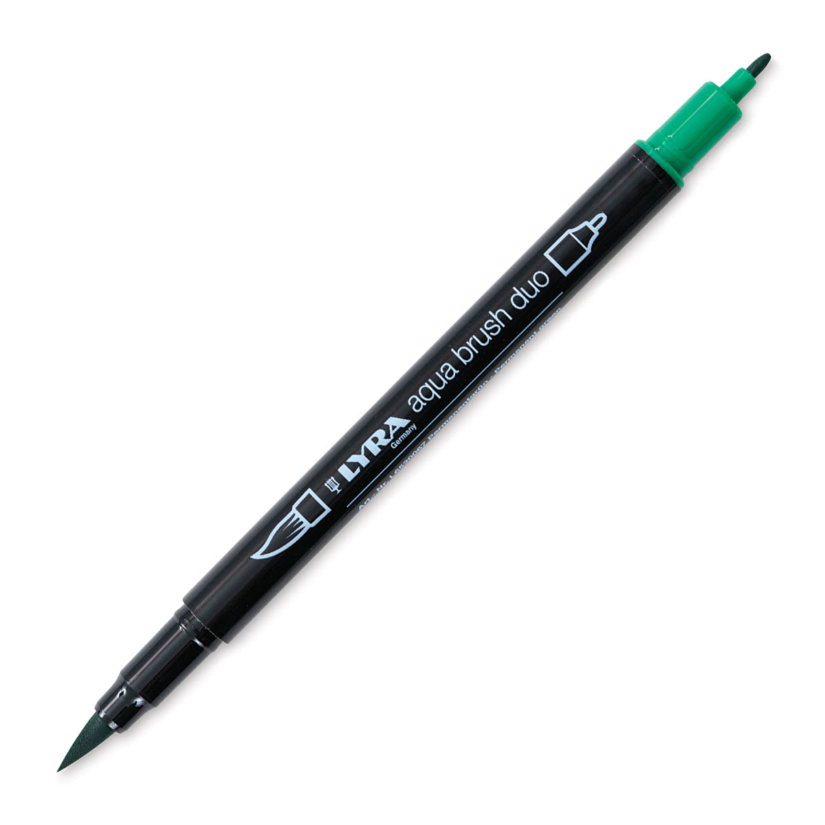 Lyra Aqua Brush Duo Marker - Permanent Green 067 (with caps off)