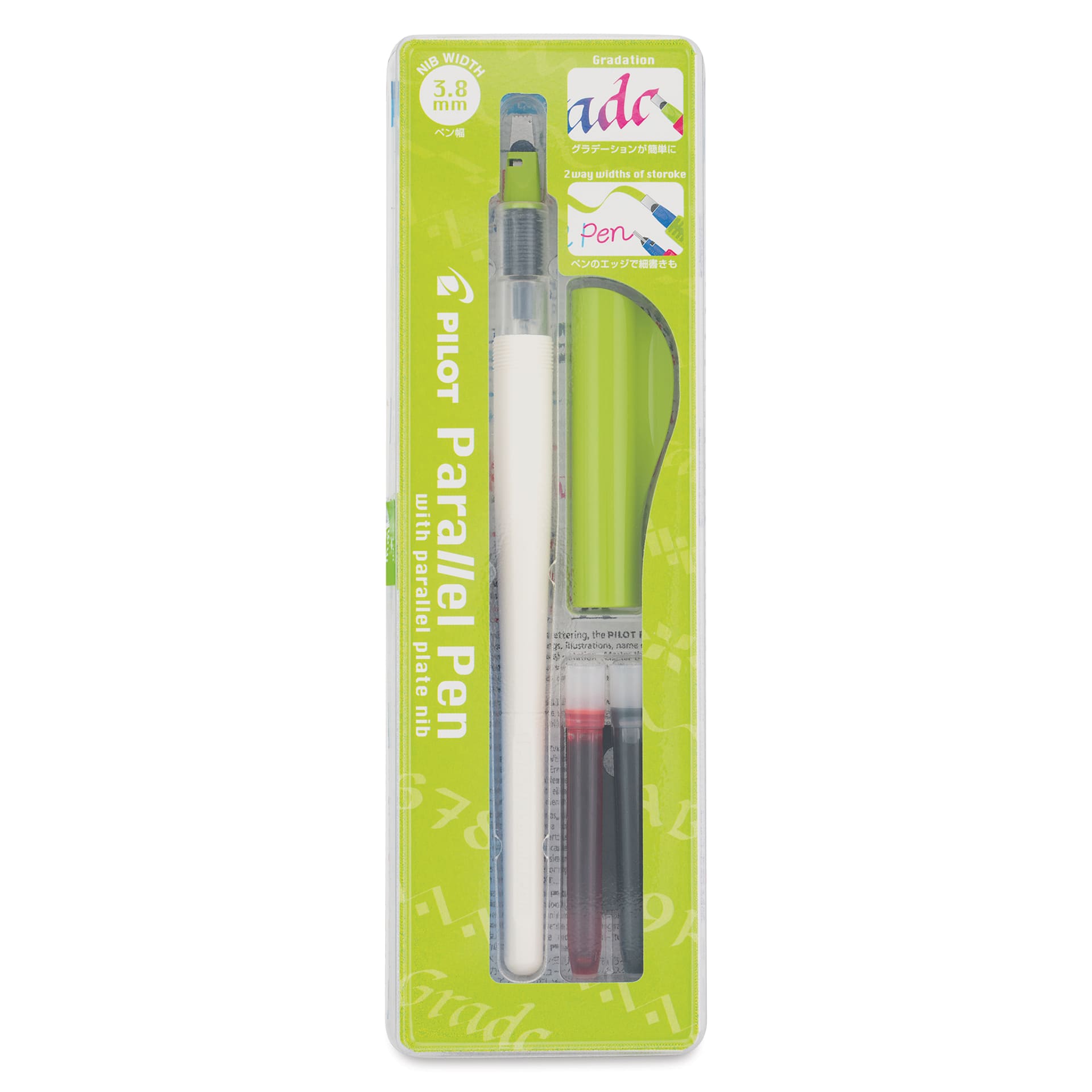 Pilot Parallel Calligraphy Pen Set - 3.8 mm Pen Nib with Ink Cartridges, front of the packaging