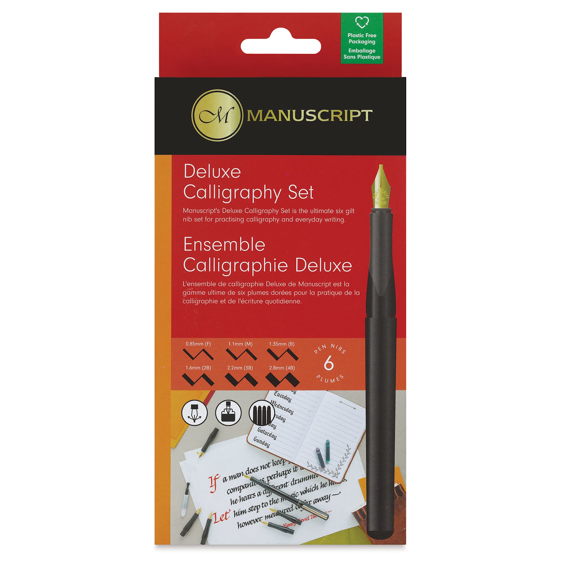 Manuscript Calligraphy Fountain Pen - Deluxe Set, front of the packaging