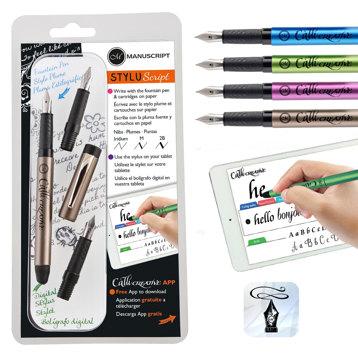 Callicreative StyluScript 3-Nib Sets 3-Nib Set   Assorted Colors