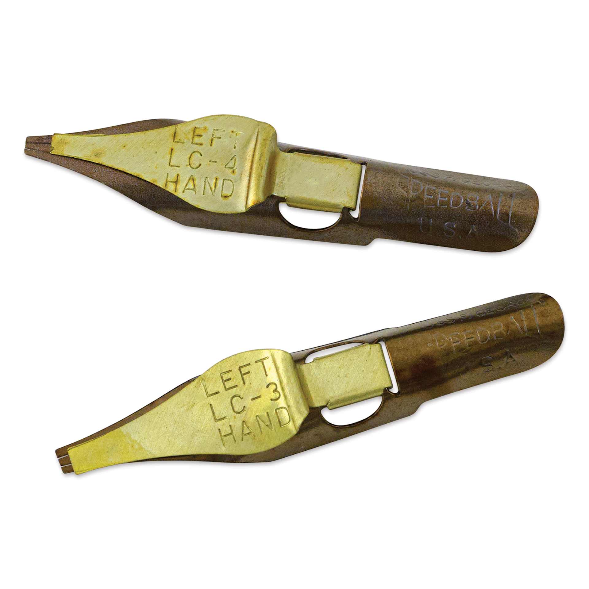 Speedball Broad Edge C-Series Flat Calligraphy Nibs - LC3 and LC4, out of the packaging