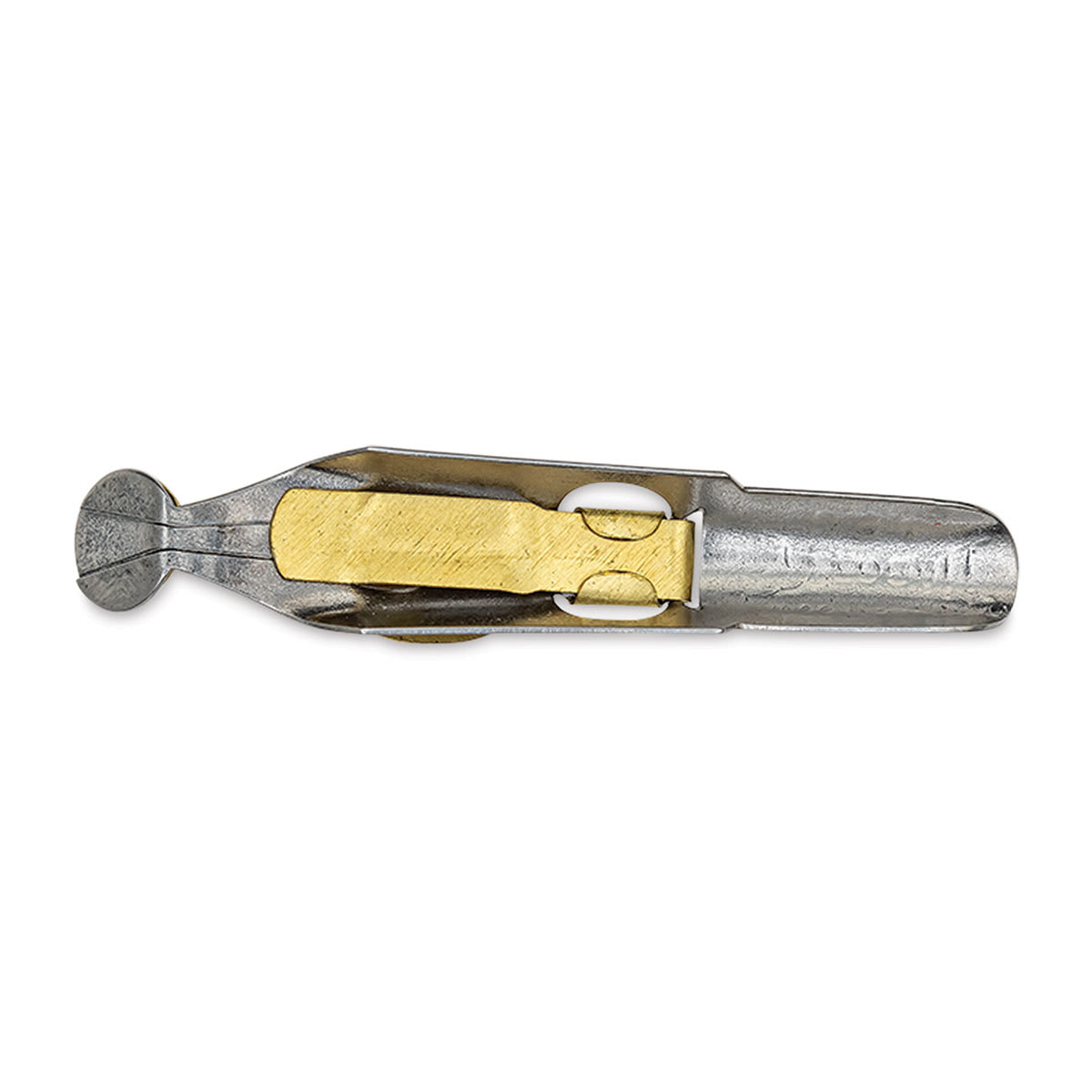 Speedball Broad Edge B-Series Round Calligraphy Nib - B0, view of the bottom of the nib