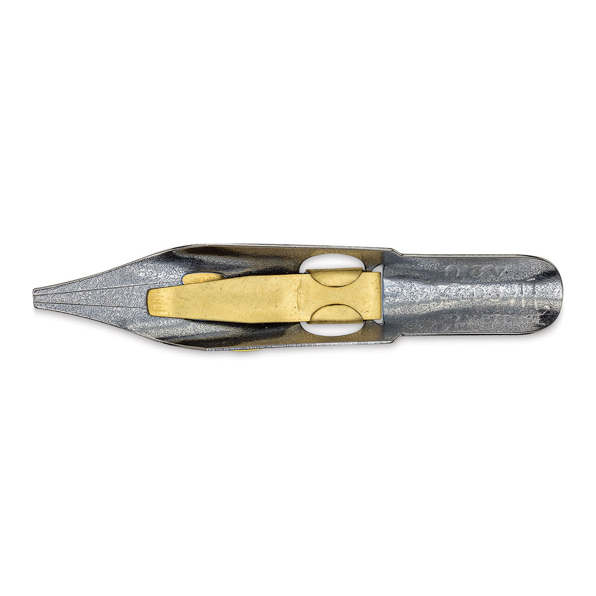 Speedball Broad Edge C-Series Flat Calligraphy Nib - C4, bottom view of the nib