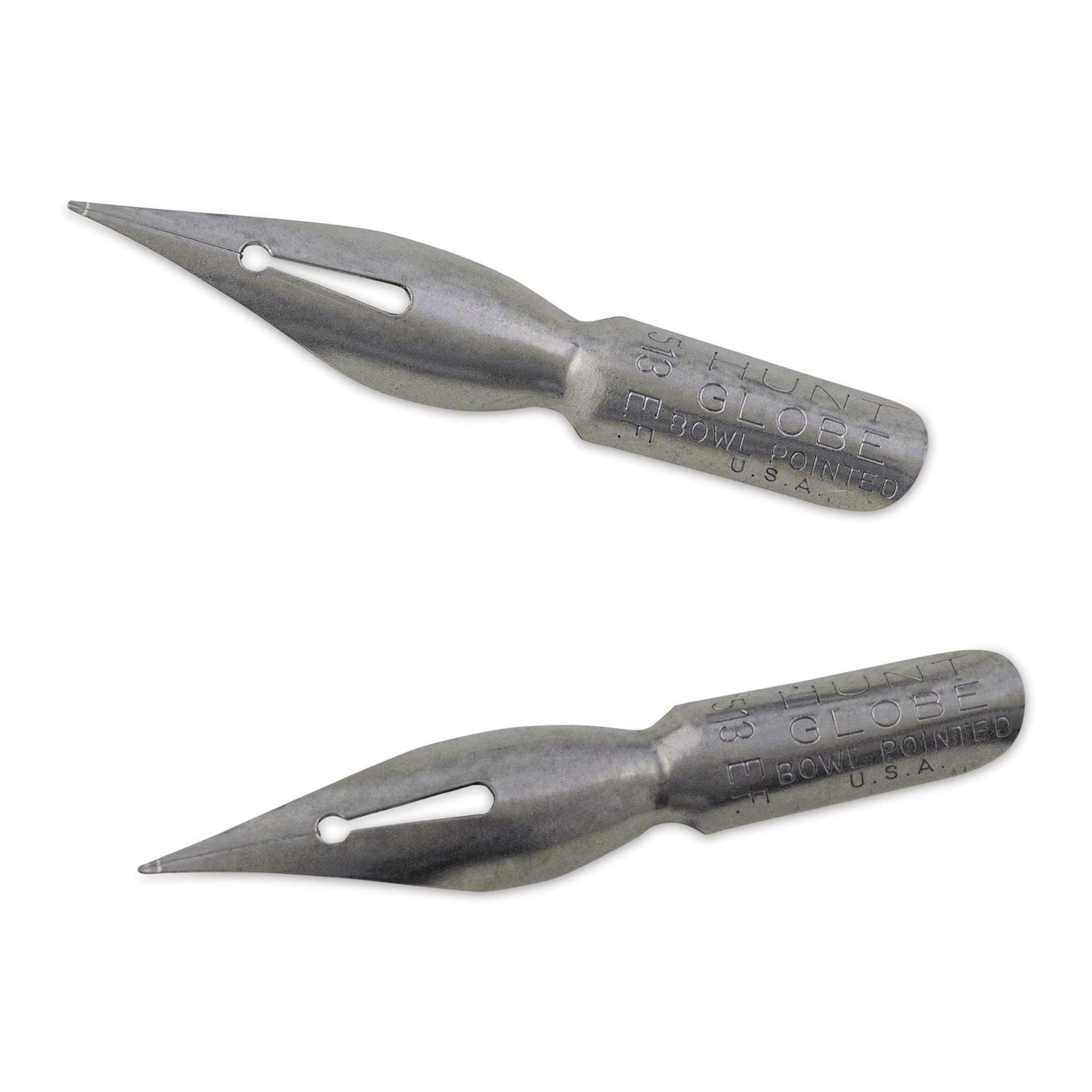 Speedball Hunt Globe Bowl Pointed Dip Pen - #513 EF, Pkg of 2 Nibs