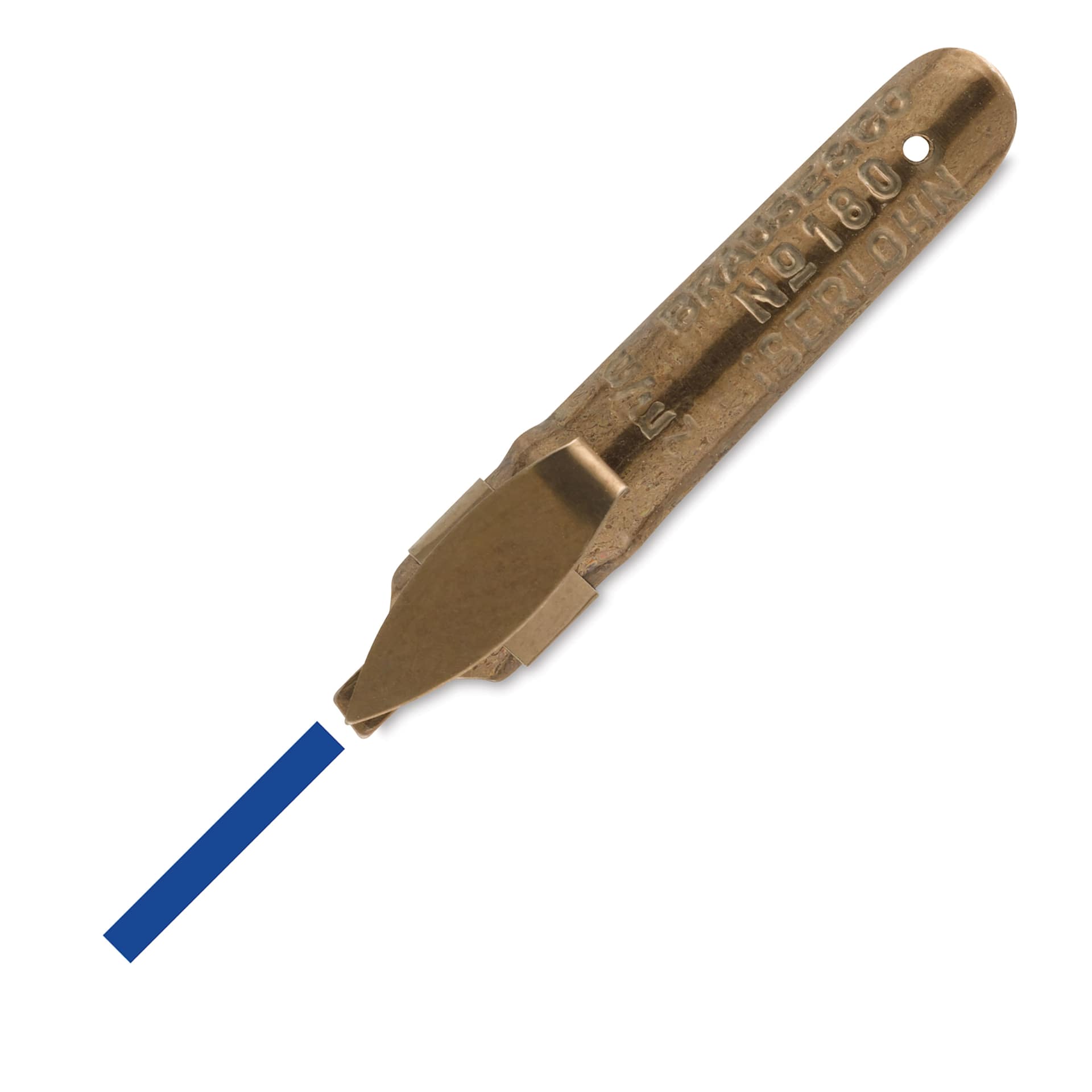 Brause No. 180 Bandzug Calligraphy Nib - 2 mm Tip, shwoing the line stroke