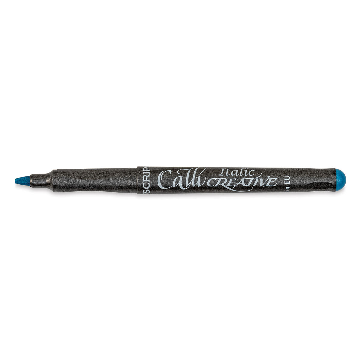 Manuscript CalliCreative Italic Marker - Metallic Turquoise, 2.5 mm, Medium Point with cap off