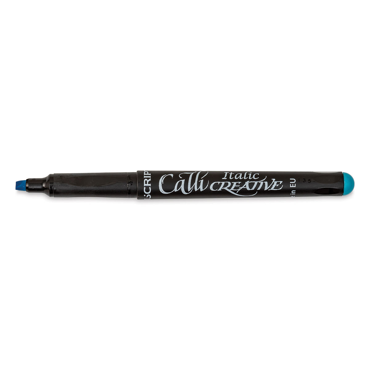 Manuscript CalliCreative Italic Marker - Turquoise, 3.6 mm, Broad Point with cap off