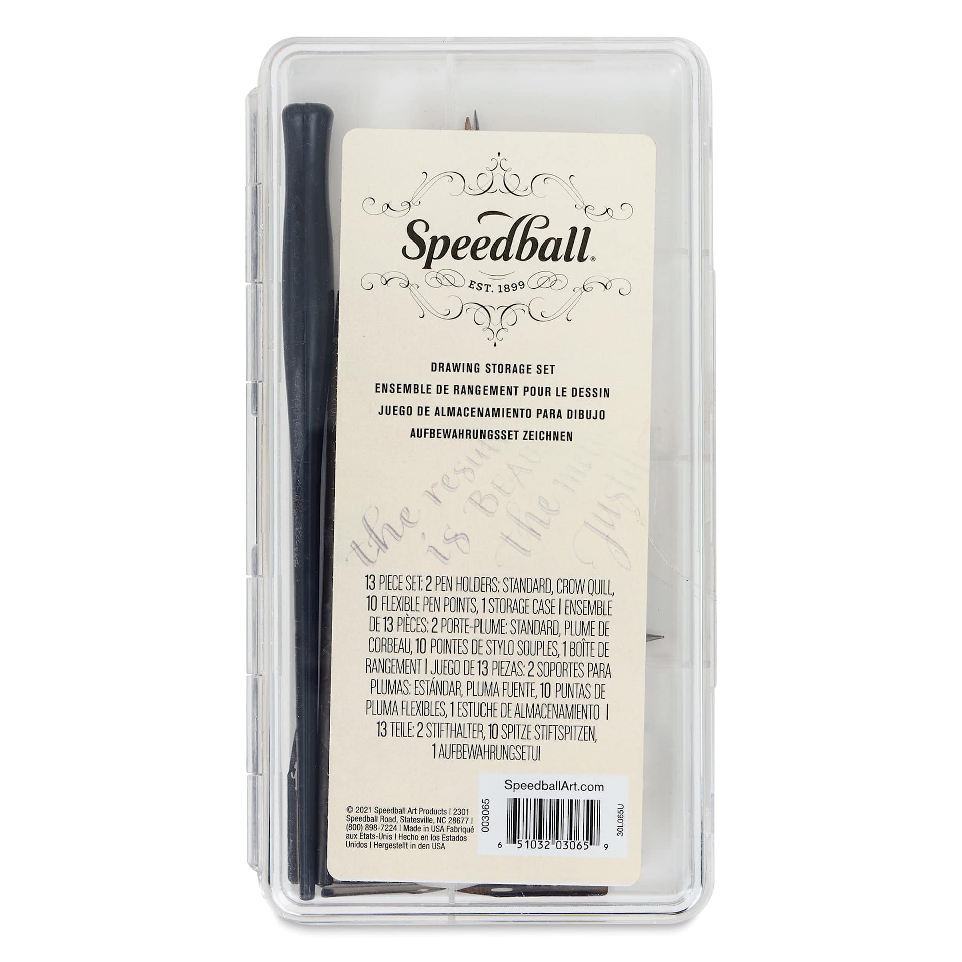 Speedball Calligraphy Storage Set - Drawing, contents laid out