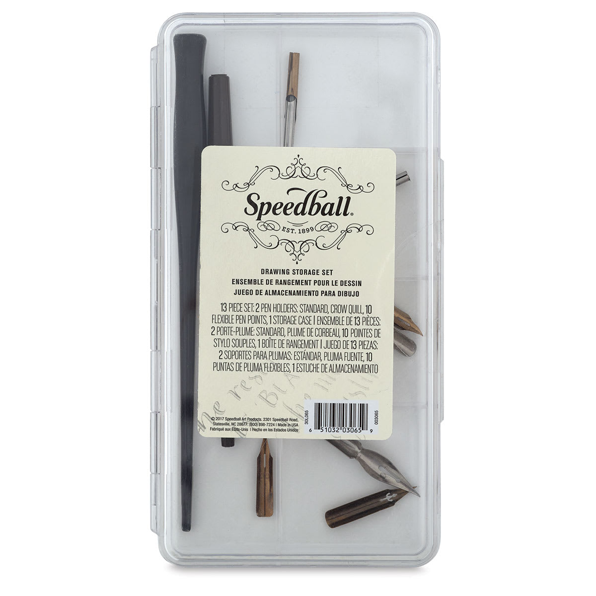 Speedball Calligraphy Storage Sets - Front of package of Drawing Storage Set