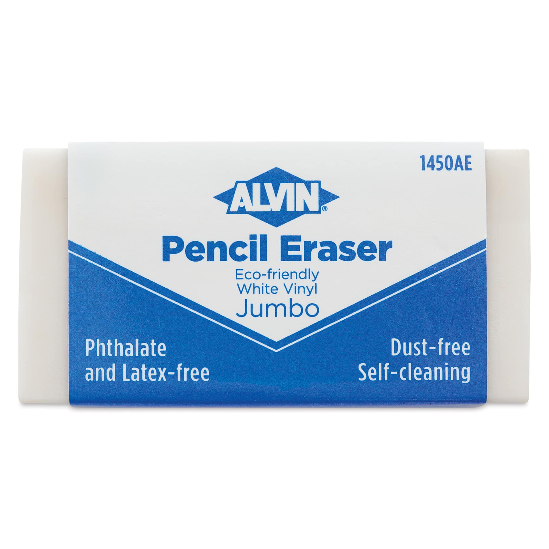 Alvin Jumbo White Vinyl Pencil Eraser, with sleeve