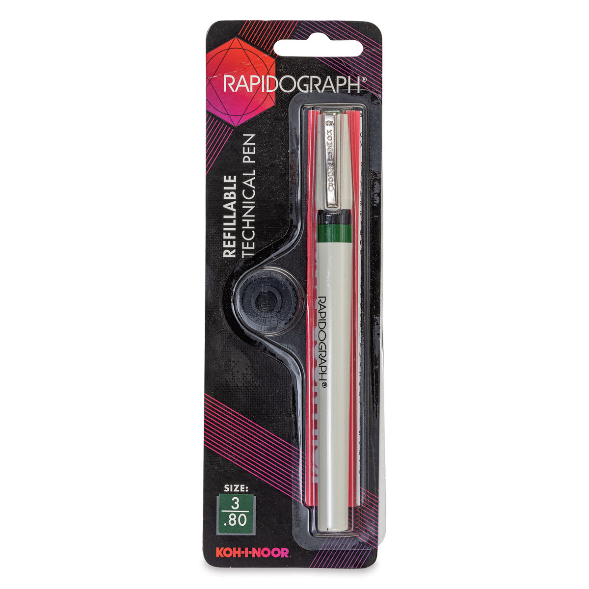 Koh-I-Noor Rapidograph Pen - 3, 0.80 mm Tip front of package