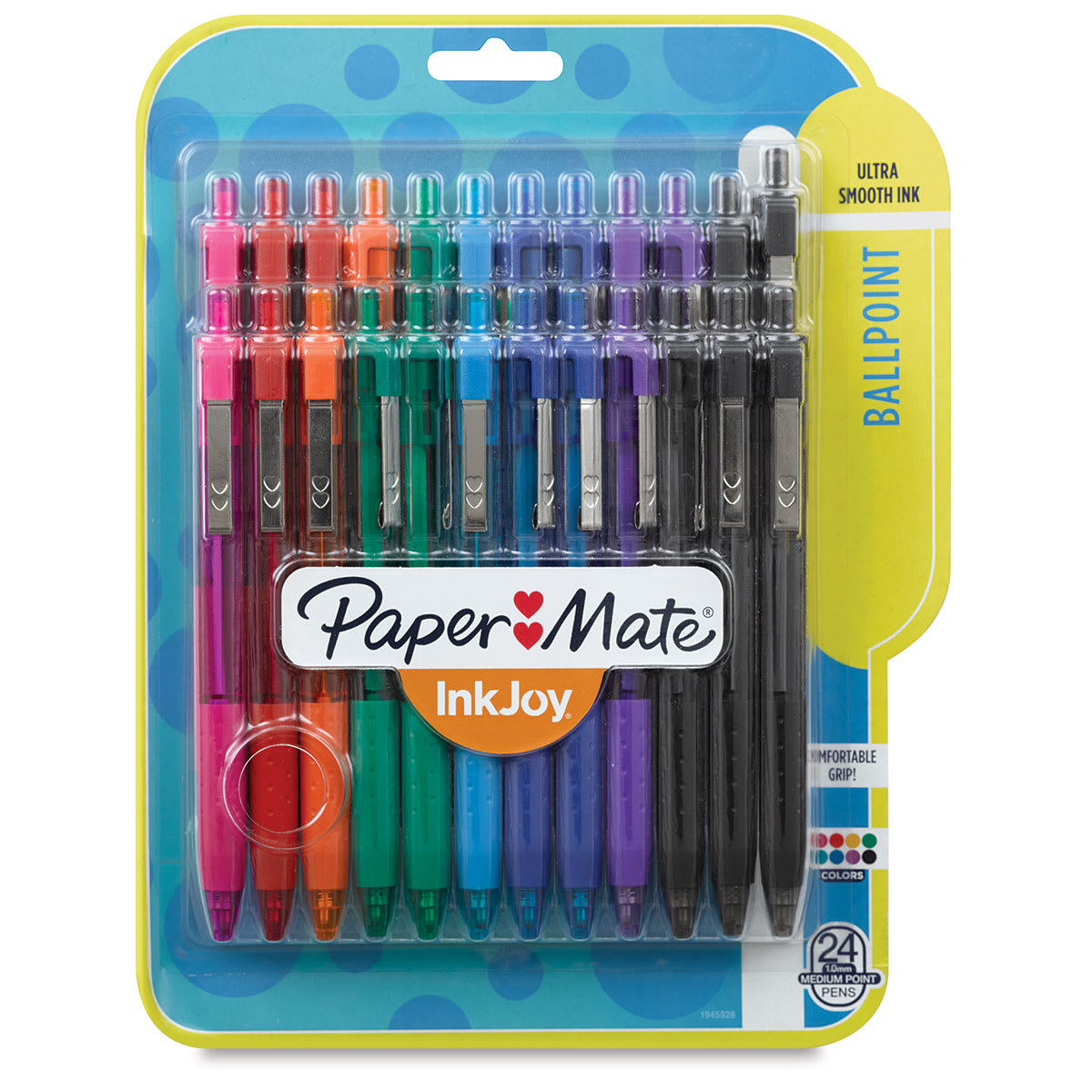 Paper Mate Inkjoy Retractable Ballpoint Pens - Fashion Colors, Set of 24, front of the packaging Paper Mate Inkjoy Retractable Ballpoint Pens - Fashion Colors, Set of 24, front of the packaging