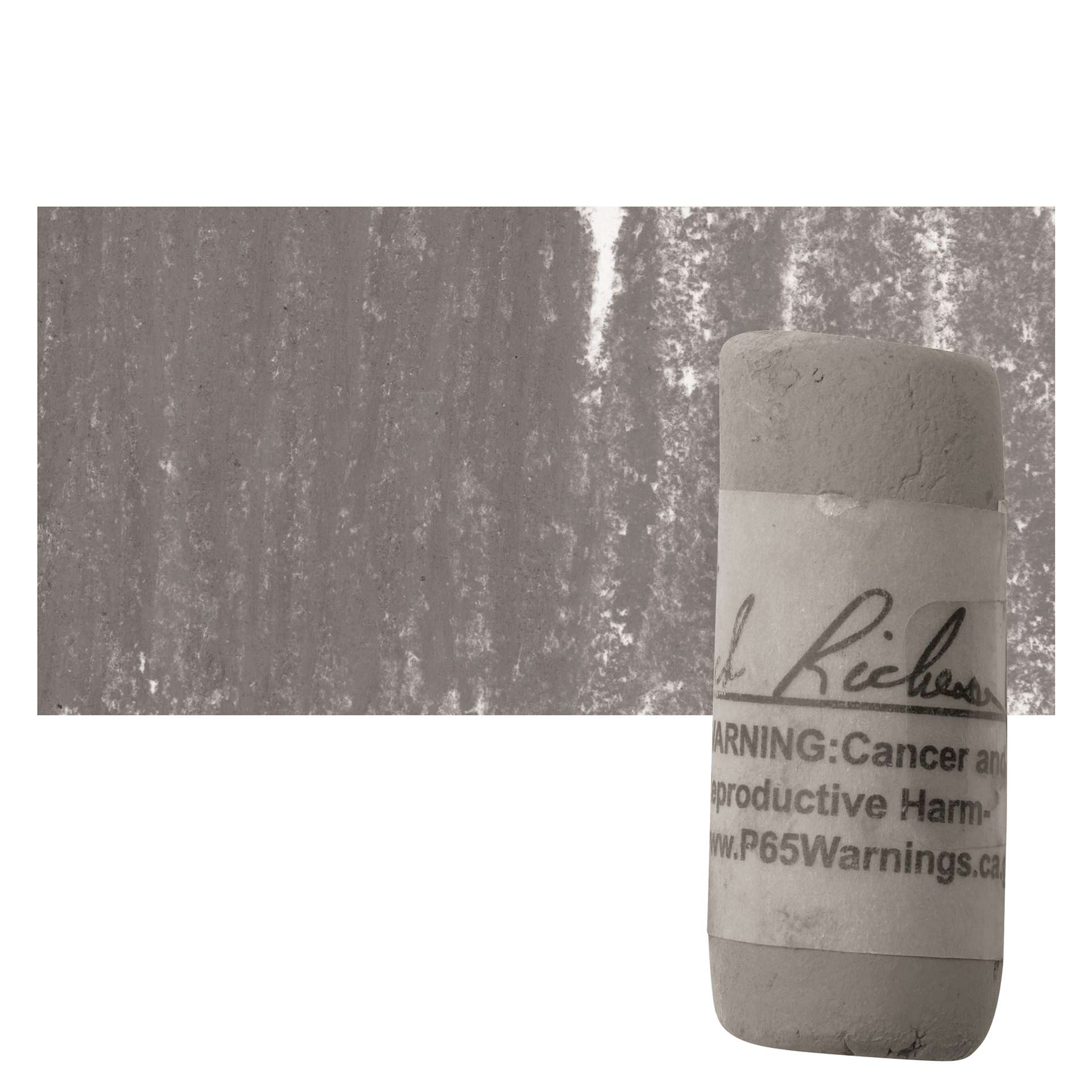 Richeson Soft Handrolled Pastel - Grey GY8, pastel and swatch