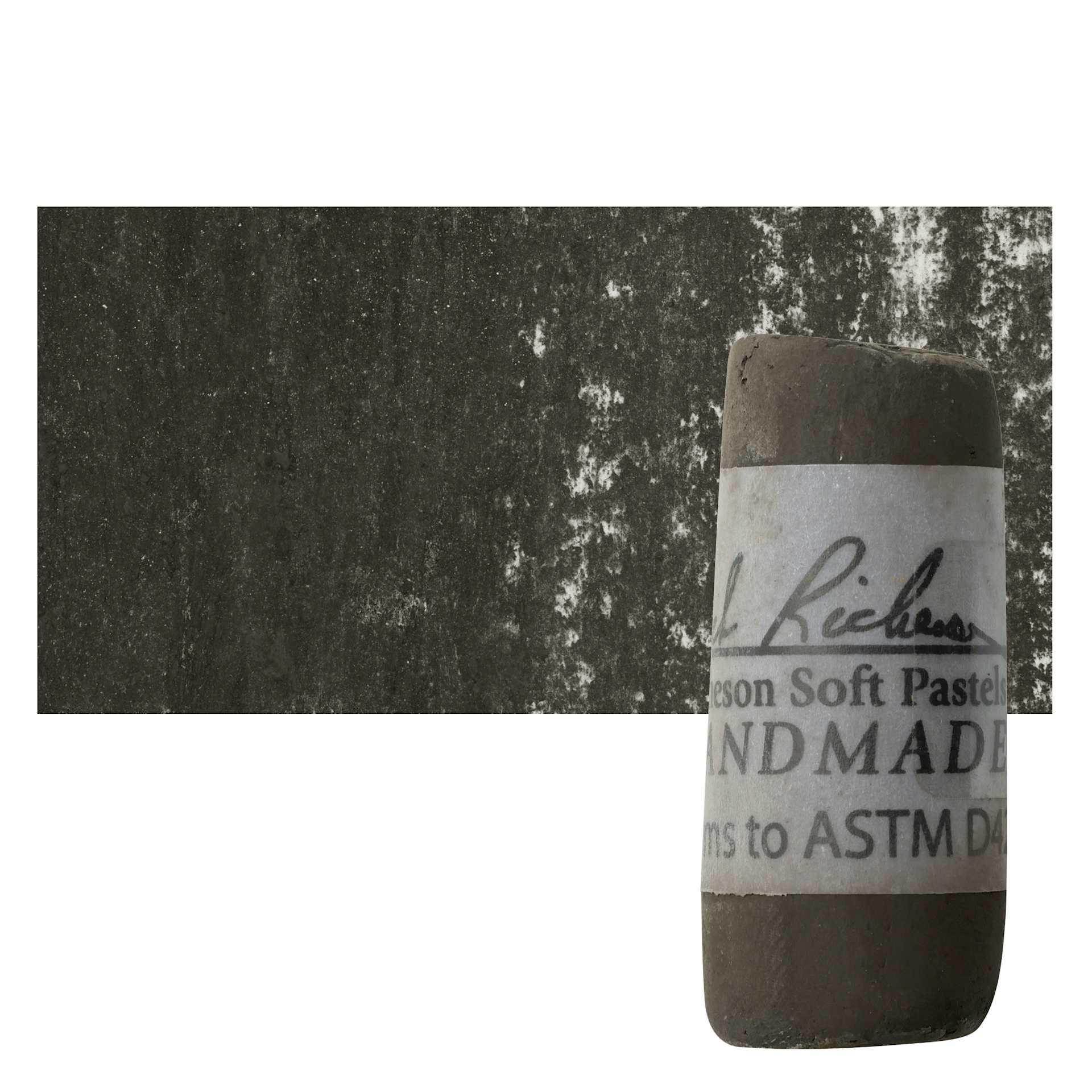 Richeson Soft Handrolled Pastel - Grey GY10, pastel and swatch