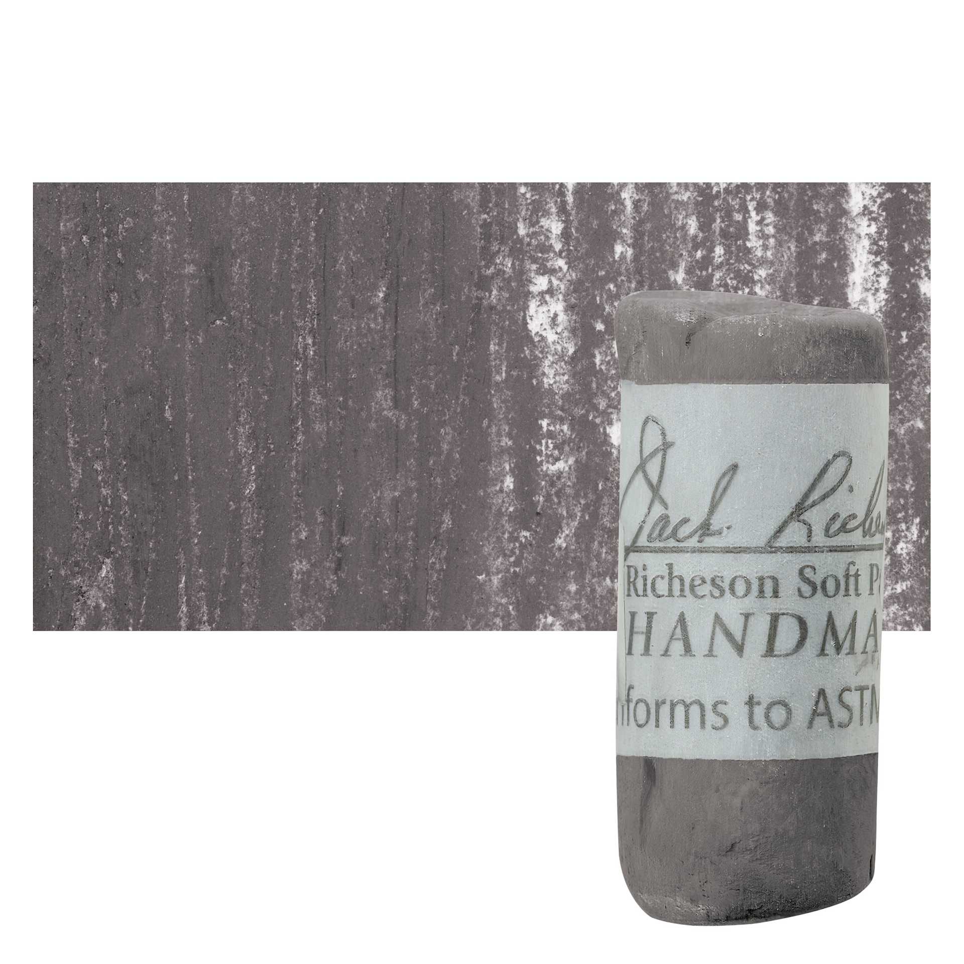 Richeson Soft Handrolled Pastel - Grey GY39, pastel and swatch