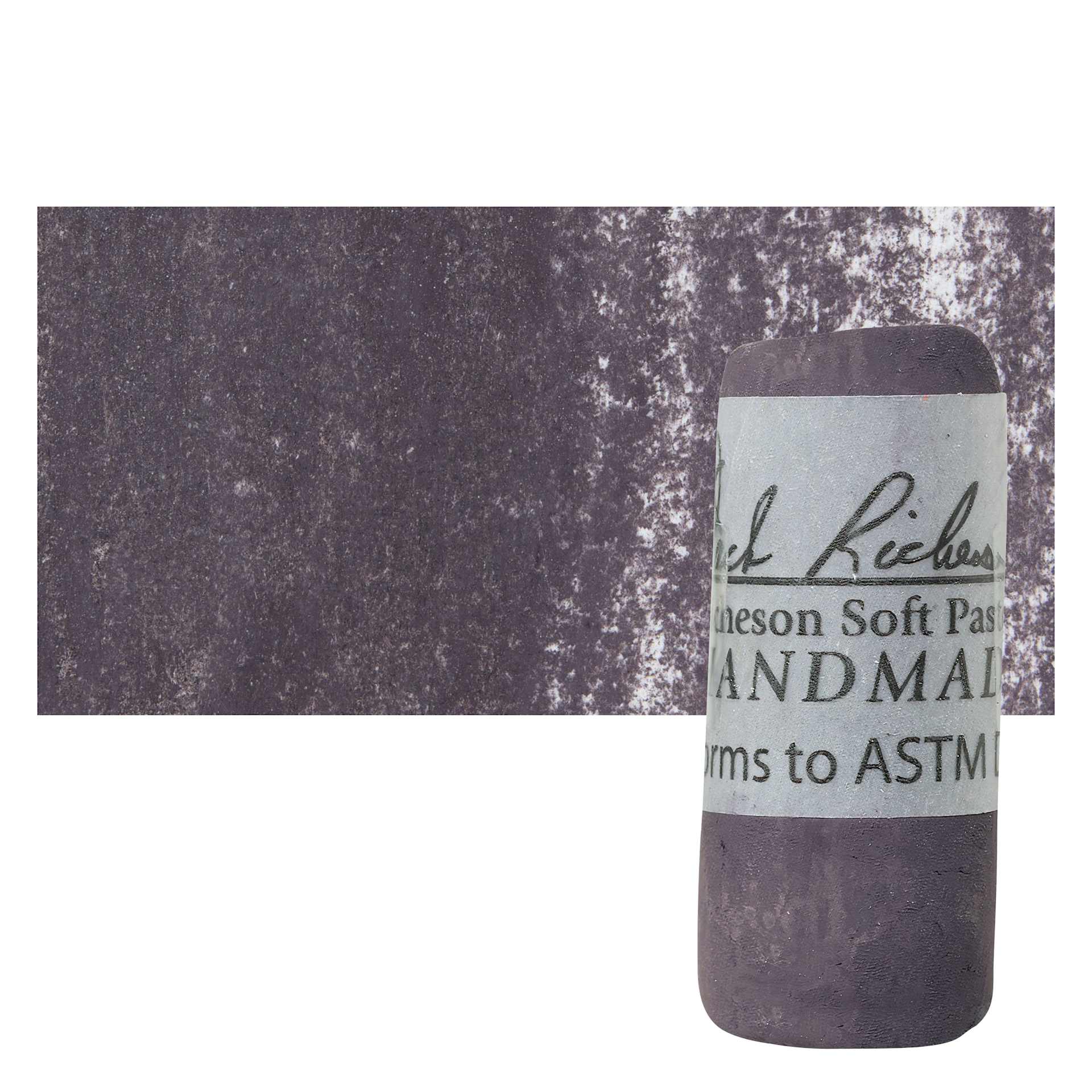 Richeson Soft Handrolled Pastel - Grey GY40, pastel and swatch