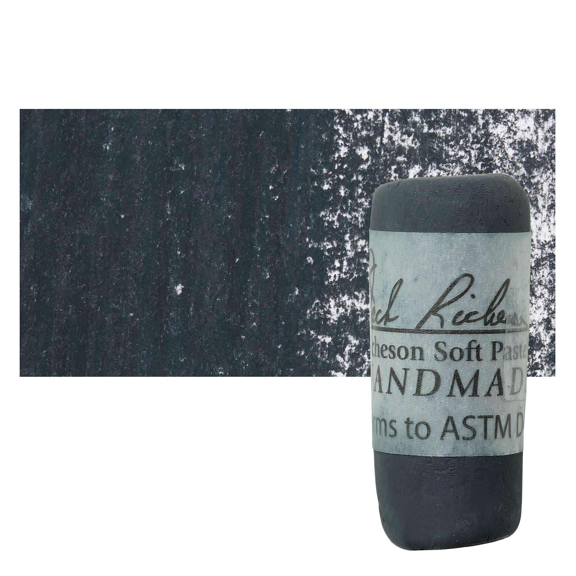 Richeson Soft Handrolled Pastel - Grey GY48, pastel and swatch