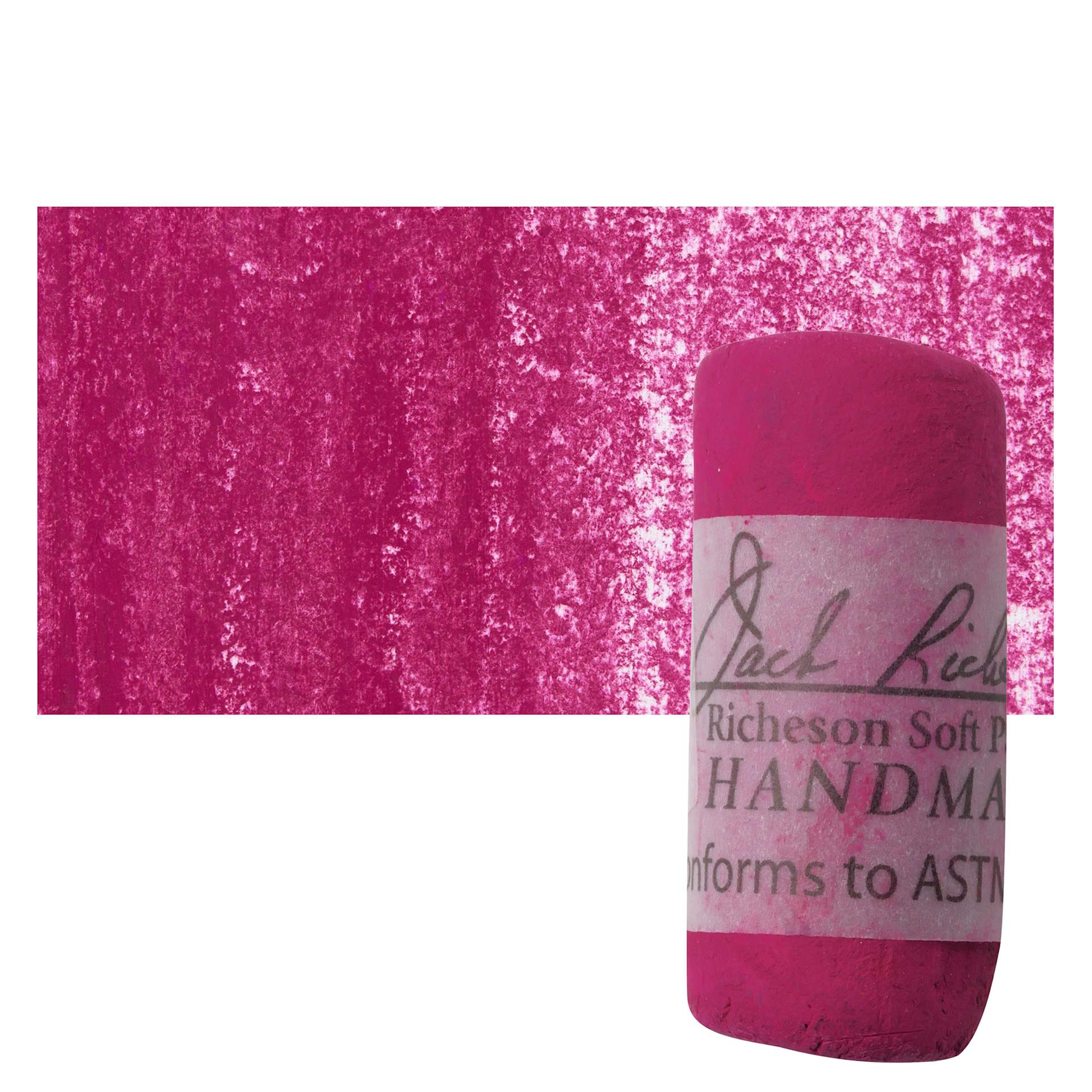 Richeson Soft Handrolled Pastel - Red R20, pastel and swatch