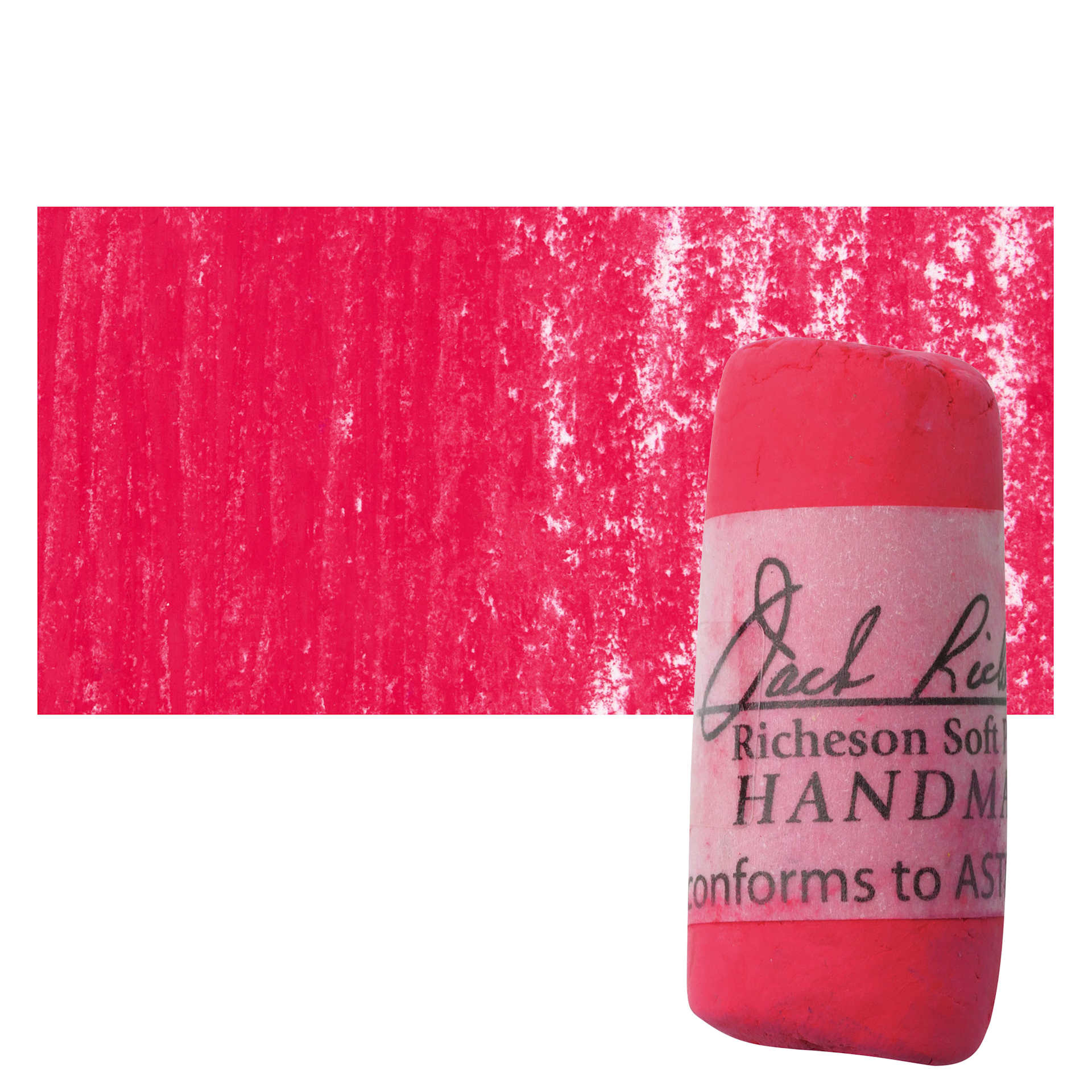 Richeson Soft Handrolled Pastel - Red R26, pastel and swatch