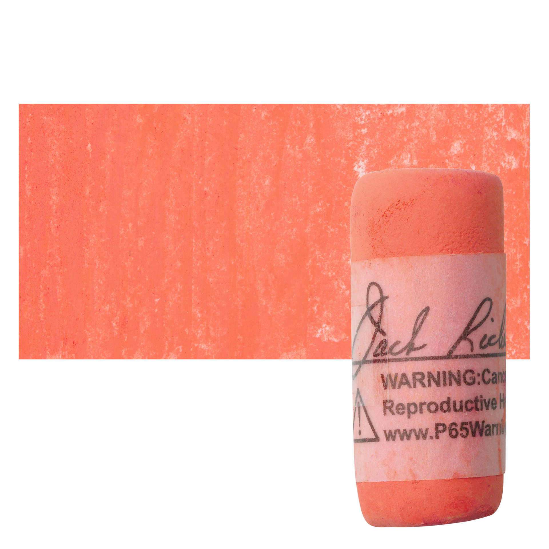 Richeson Soft Handrolled Pastel - Red R30, pastel and swatch