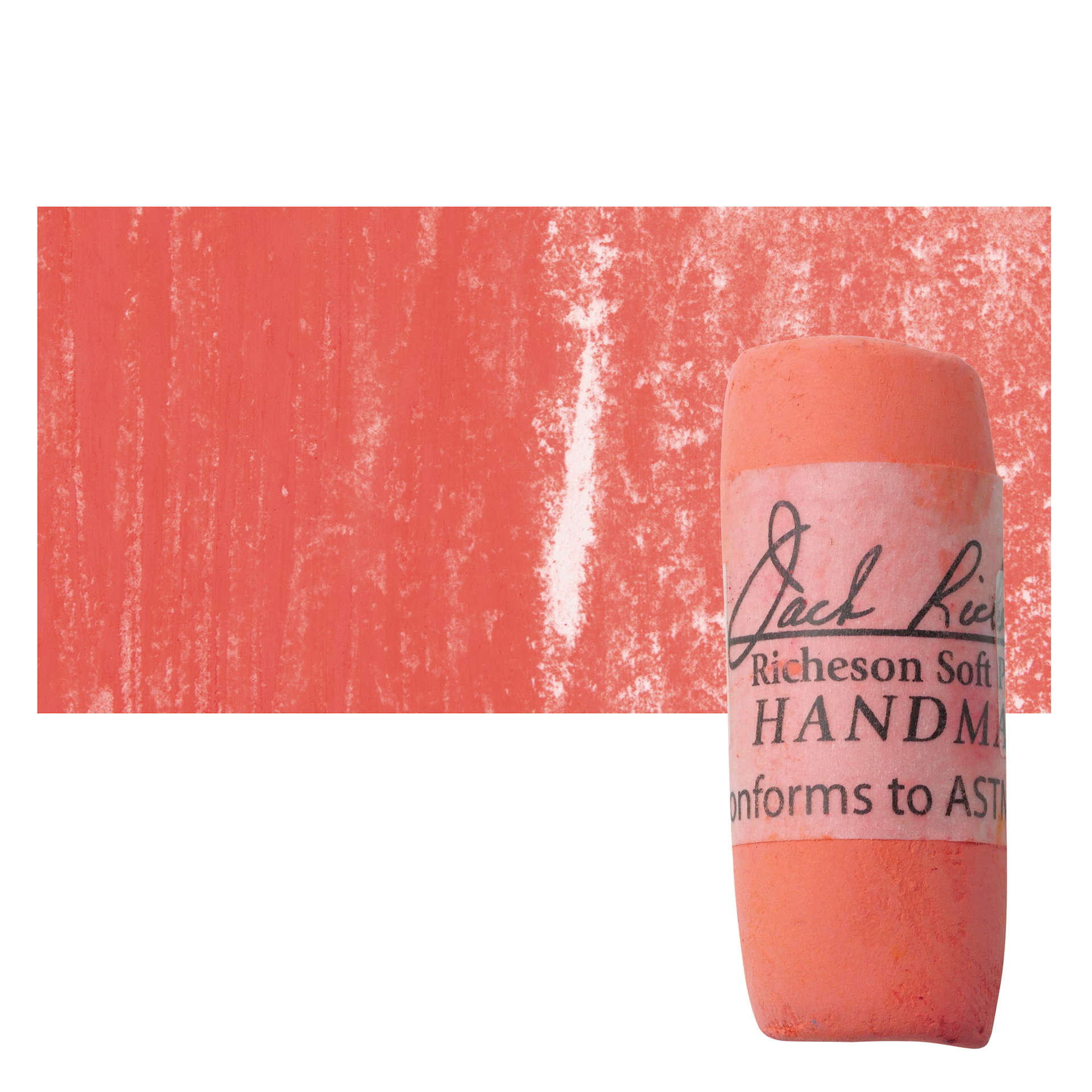 Richeson Soft Handrolled Pastel - Red R31, pastel and swatch