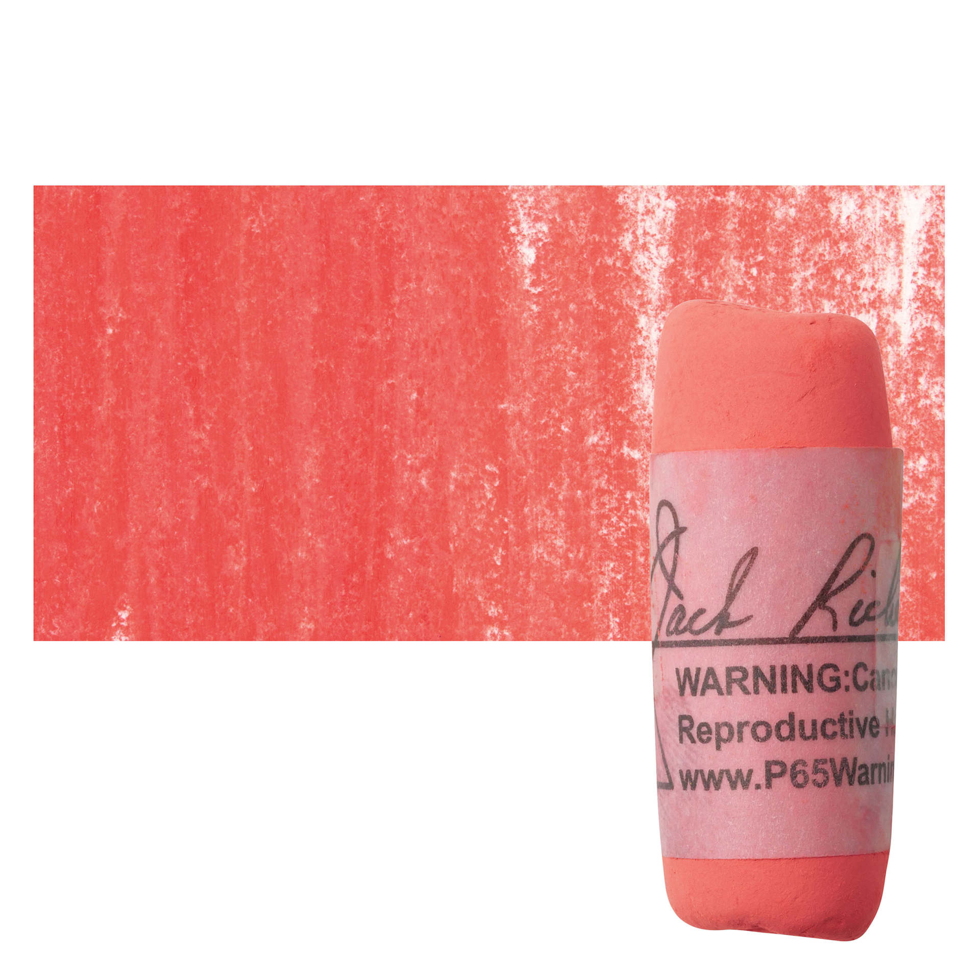 Richeson Soft Handrolled Pastel - Red R32, pastel and swatch