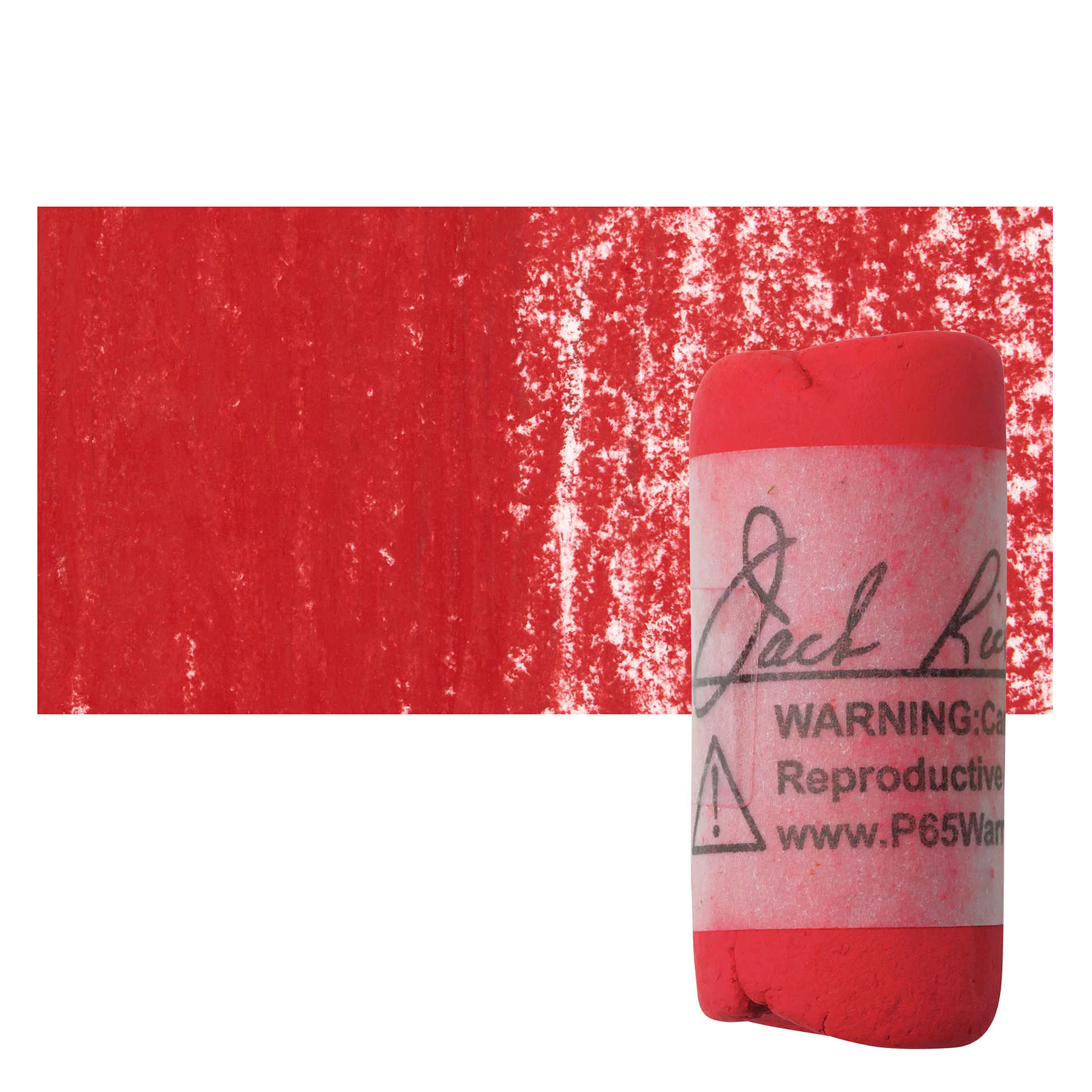 Richeson Soft Handrolled Pastel - Red R42, pastel and swatch