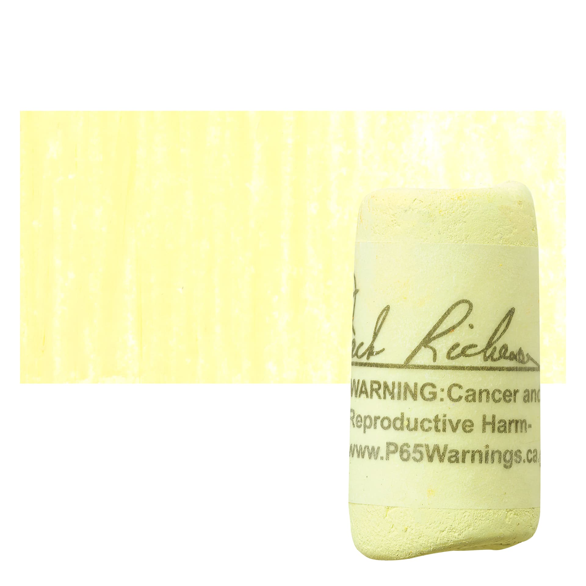 Richeson Soft Handrolled Pastel - Yellow Y1, pastel and swatch
