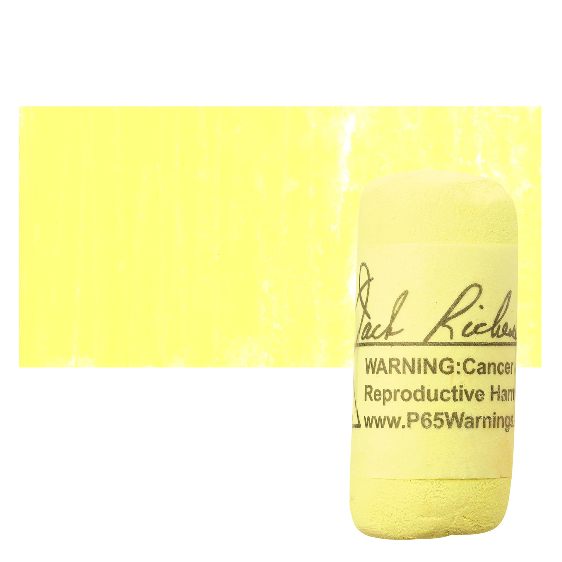Richeson Soft Handrolled Pastel - Yellow Y4, pastel and swatch