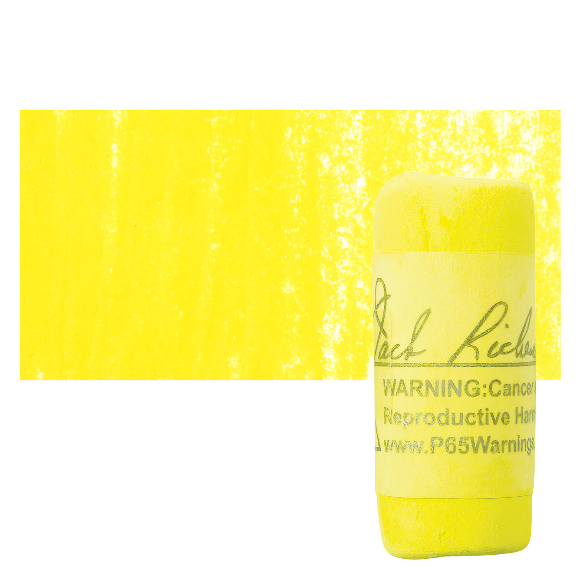 Richeson Soft Handrolled Pastel - Yellow Y8, pastel and swatch