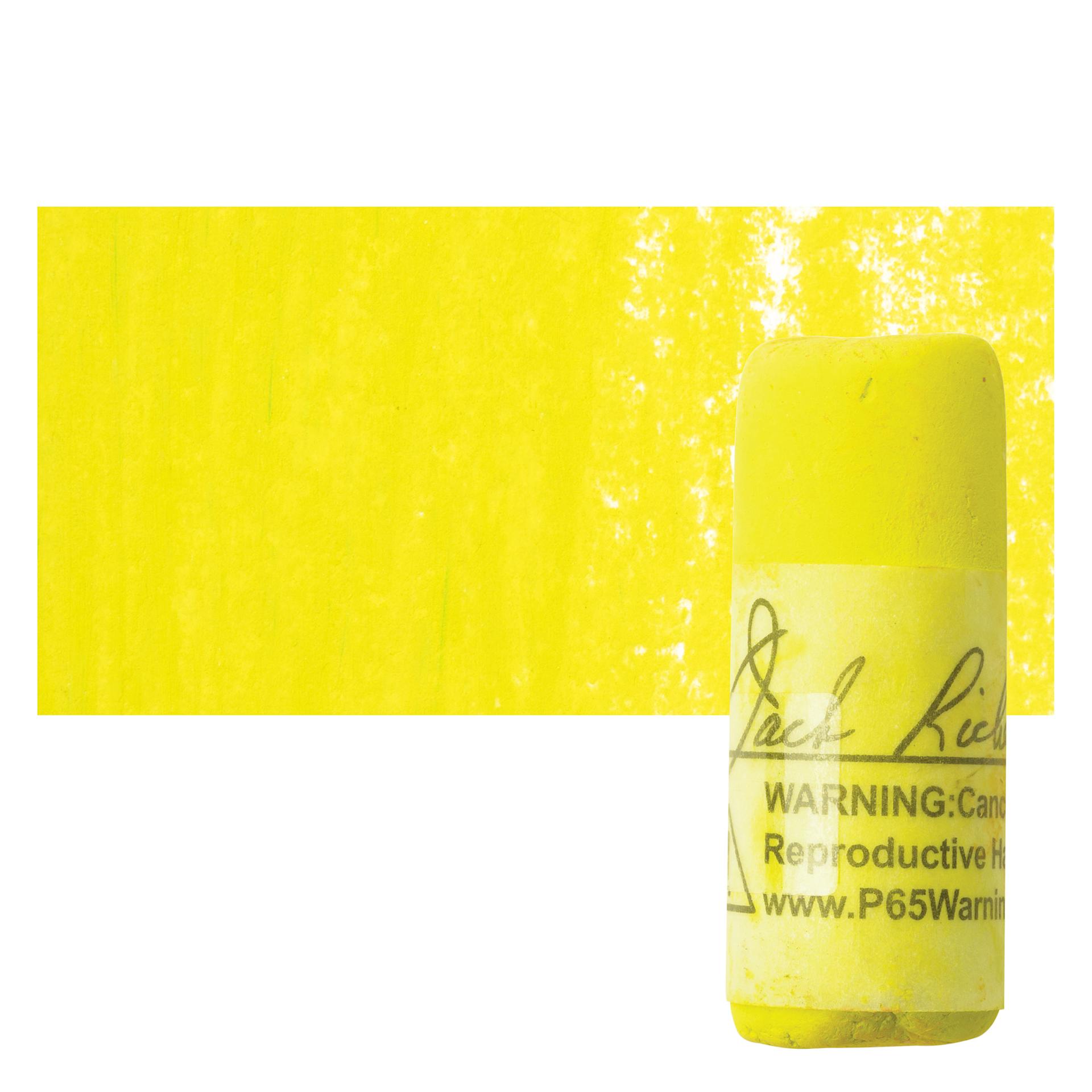 Richeson Soft Handrolled Pastel - Yellow Y11, pastel and swatch