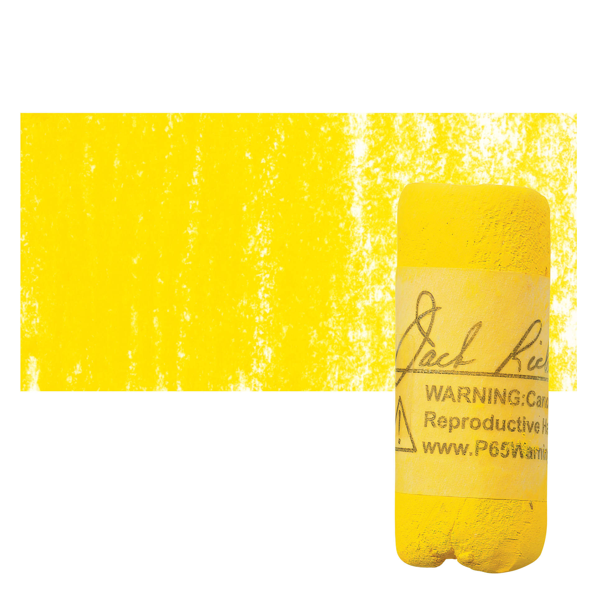 Richeson Soft Handrolled Pastel - Yellow Y17, pastel and swatch
