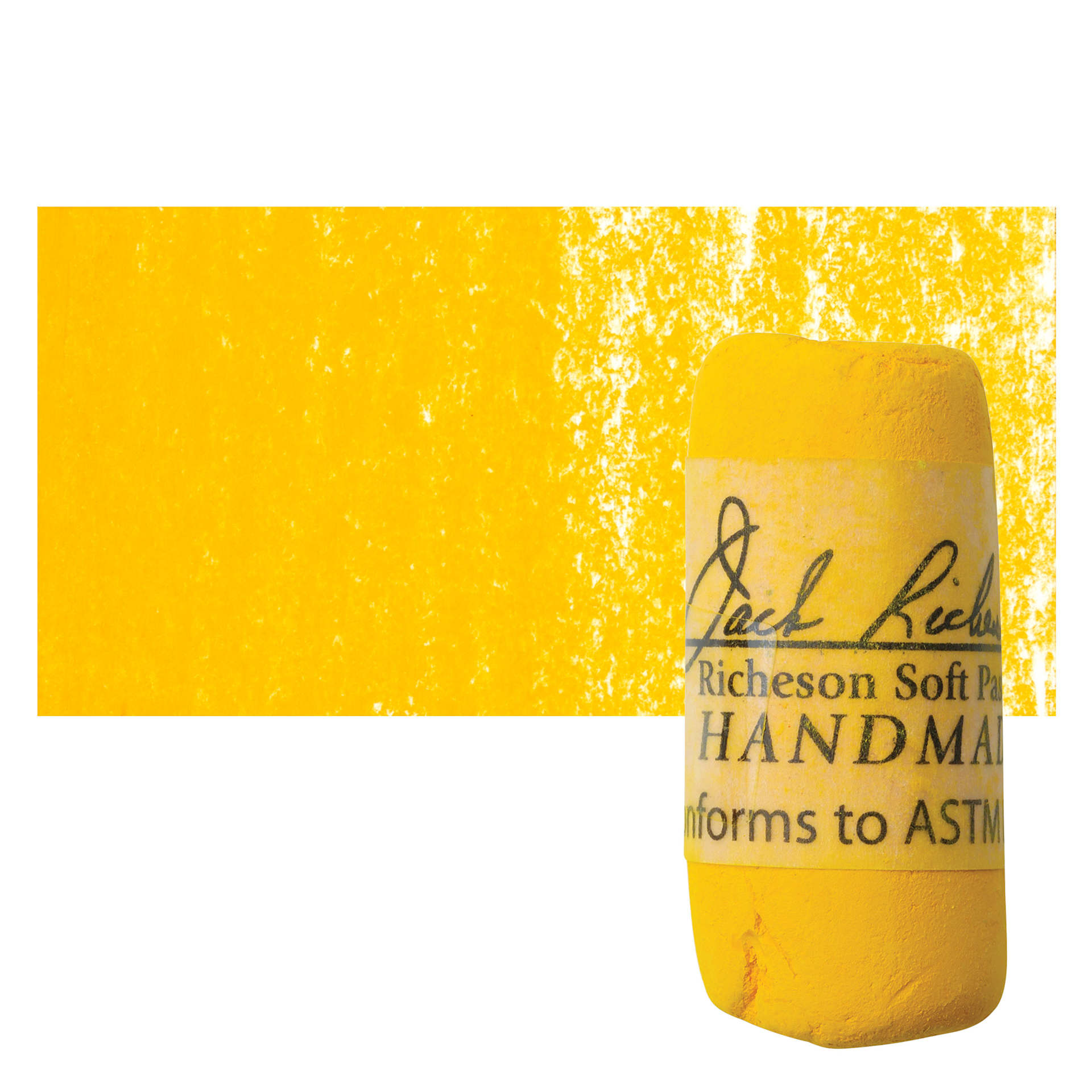 Richeson Soft Handrolled Pastel - Yellow Y20, pastel and swatch