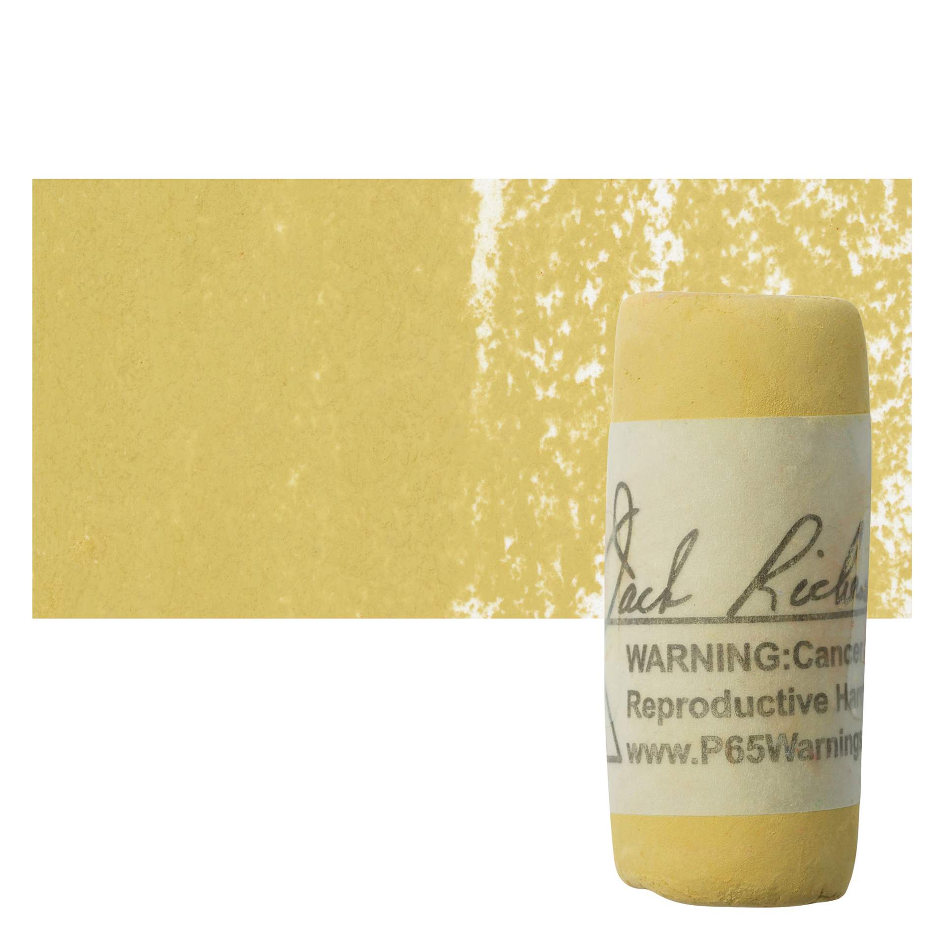 Richeson Soft Handrolled Pastel - Earth Yellow EY4, pastel and swatch