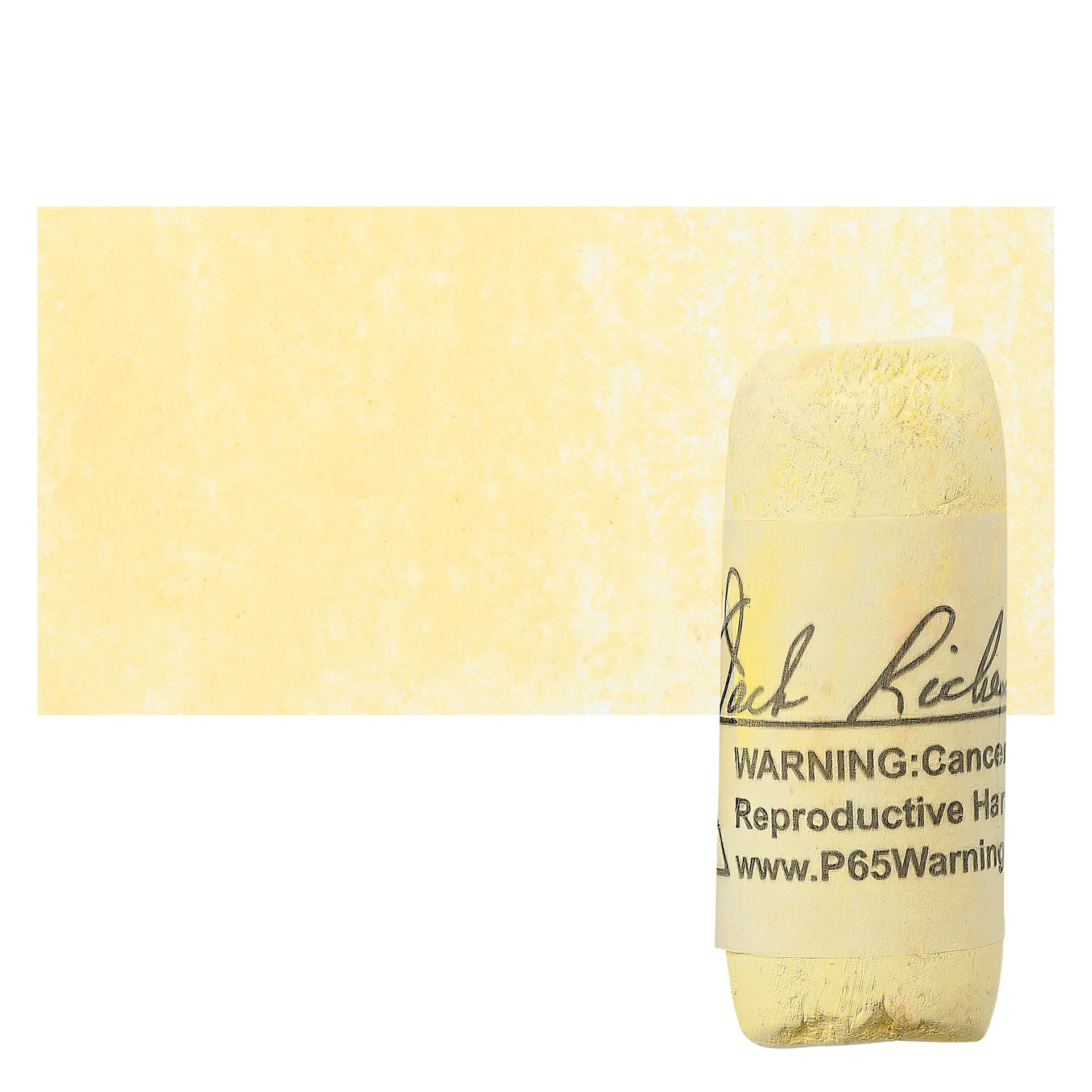 Richeson Soft Handrolled Pastel - Earth Yellow EY13, pastel and swatch