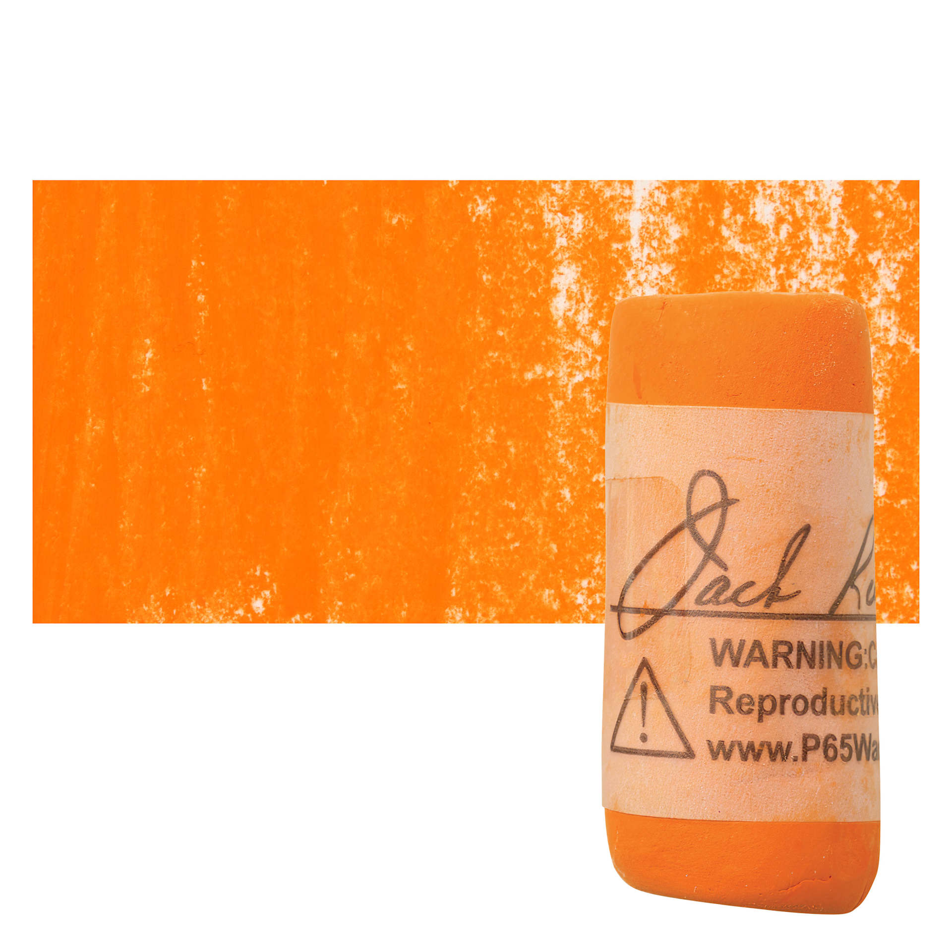 Richeson Soft Handrolled Pastel - Orange O20, pastel and swatch