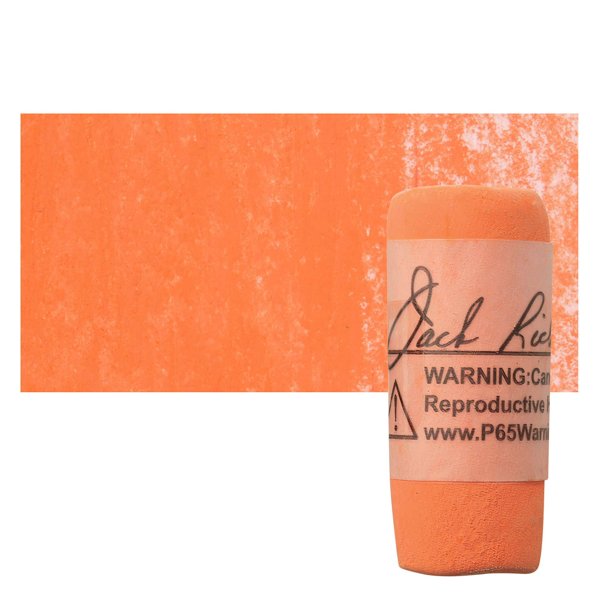 Richeson Soft Handrolled Pastel - Orange O27, pastel and swatch