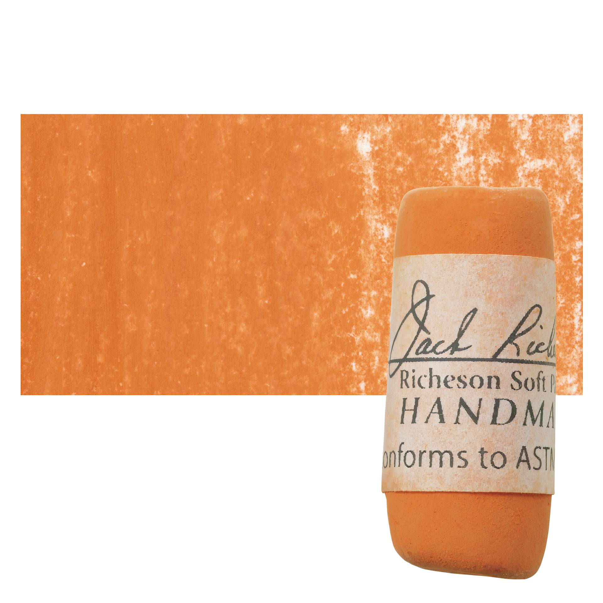Richeson Soft Handrolled Pastel - Earth Orange EO13, pastel and swatch